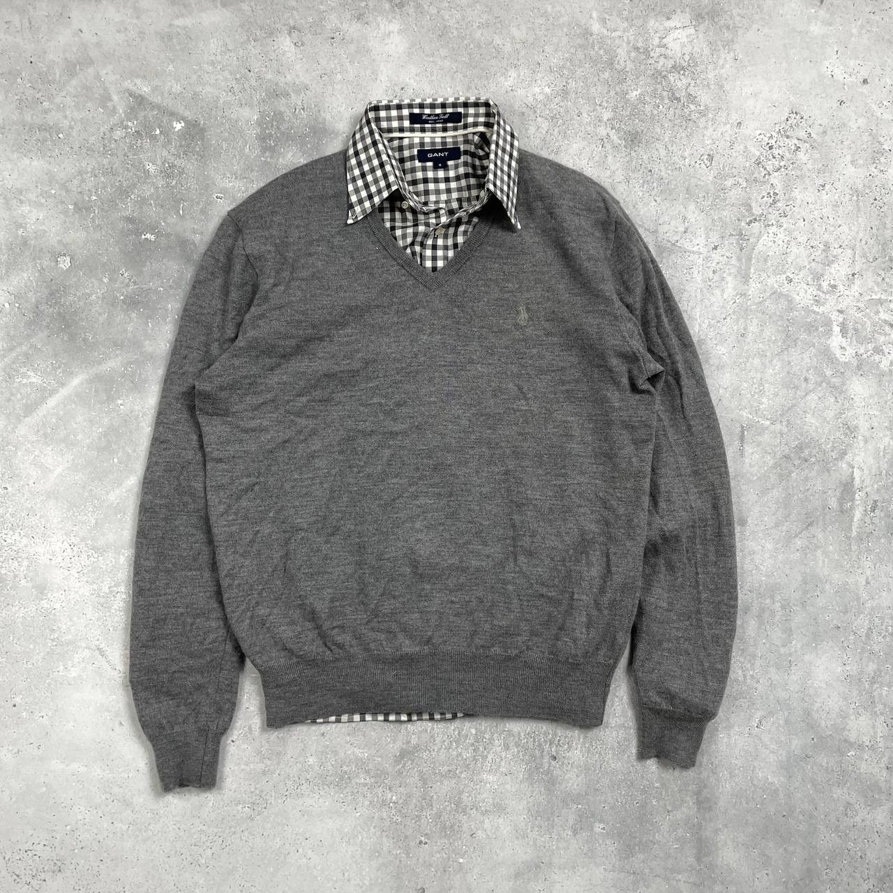 Polo Ralph Lauren Polo Ralph Lauren Washable Merino Wool V-Neck Sweater Gray L Size US L / EU 52-54 / 3 - 1 Thumbnail