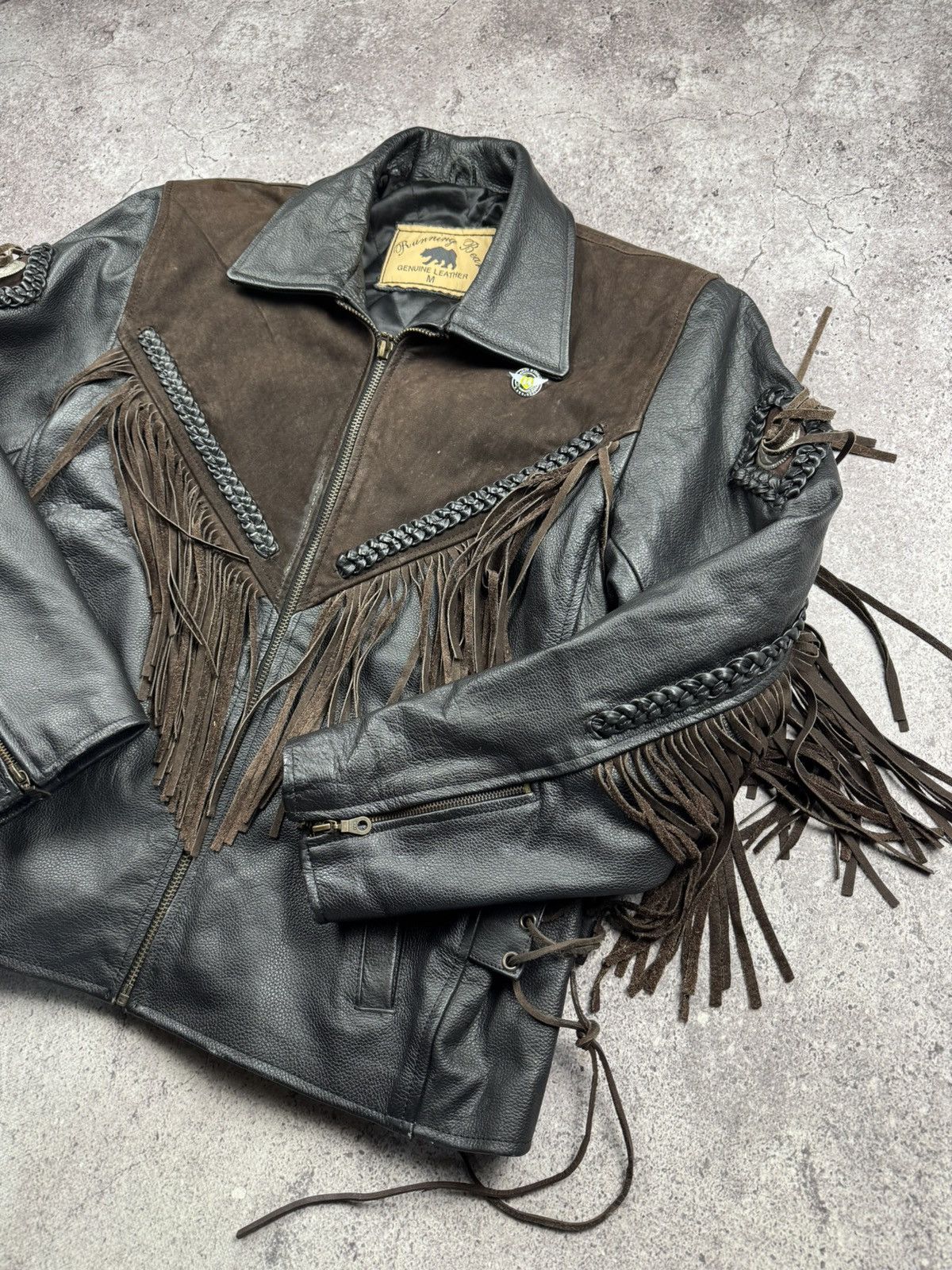 Vintage Vintage Suede Fringe Cowboy Western Leather Jacket Hype Rare Size US M / EU 48-50 / 2 - 21 Thumbnail