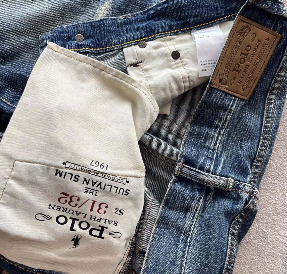 Ralph Lauren Ralph Lauren Distressed Patchwork Jeans K22 Size US 31 - 5 Thumbnail