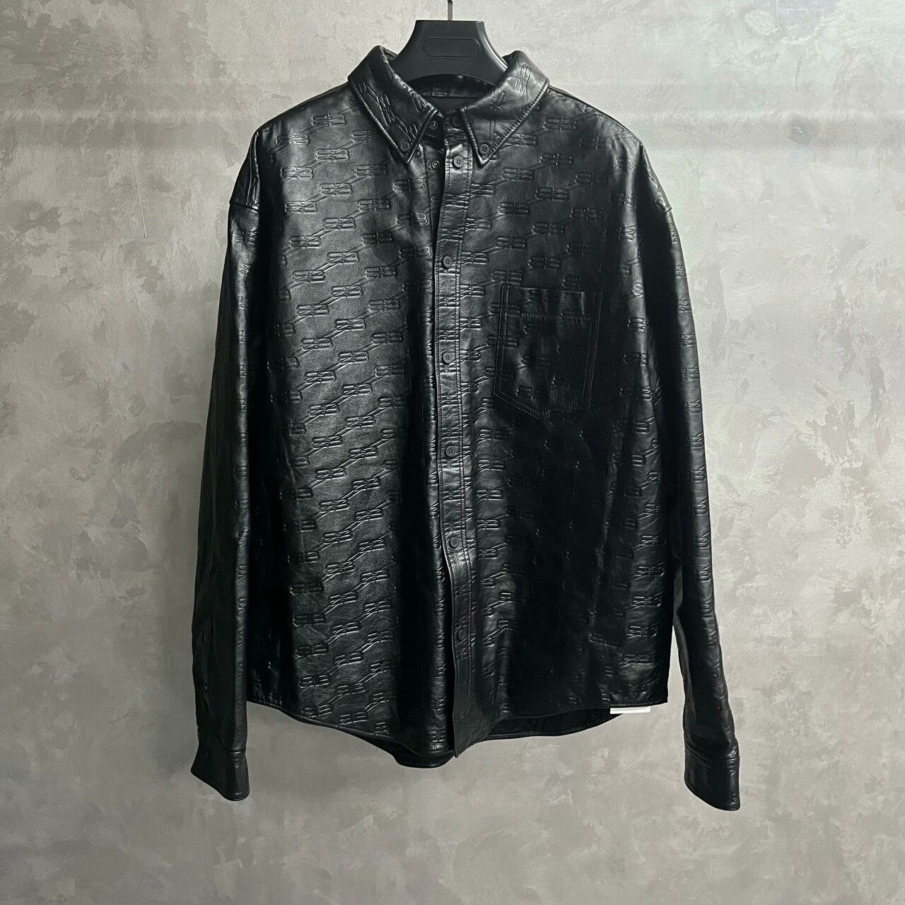 Balenciaga Balenciaga Black Logo Leather Jacket - dmc Size US S / EU 44-46 / 1 - 1 Thumbnail