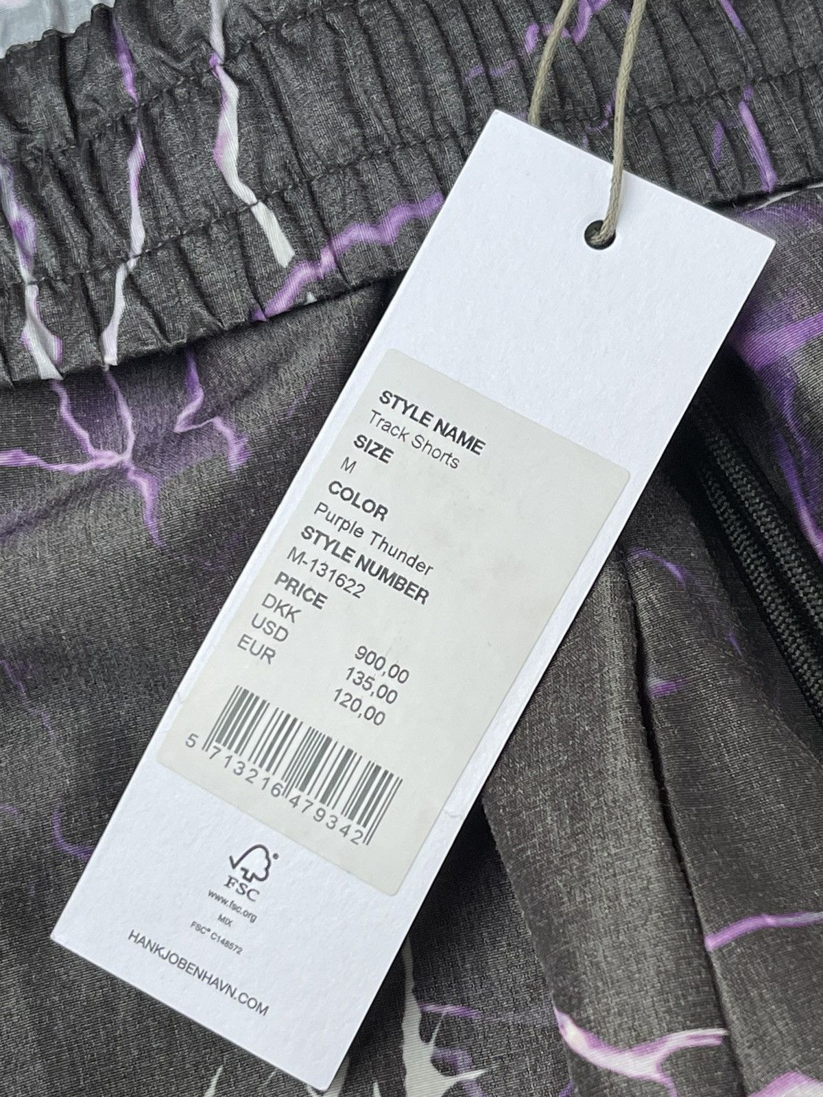 Han Kjobenhavn !DS! FW22 Han Kjobenhavn Purple Thunder Track Shorts Size US 32 / EU 48 - 24 Thumbnail