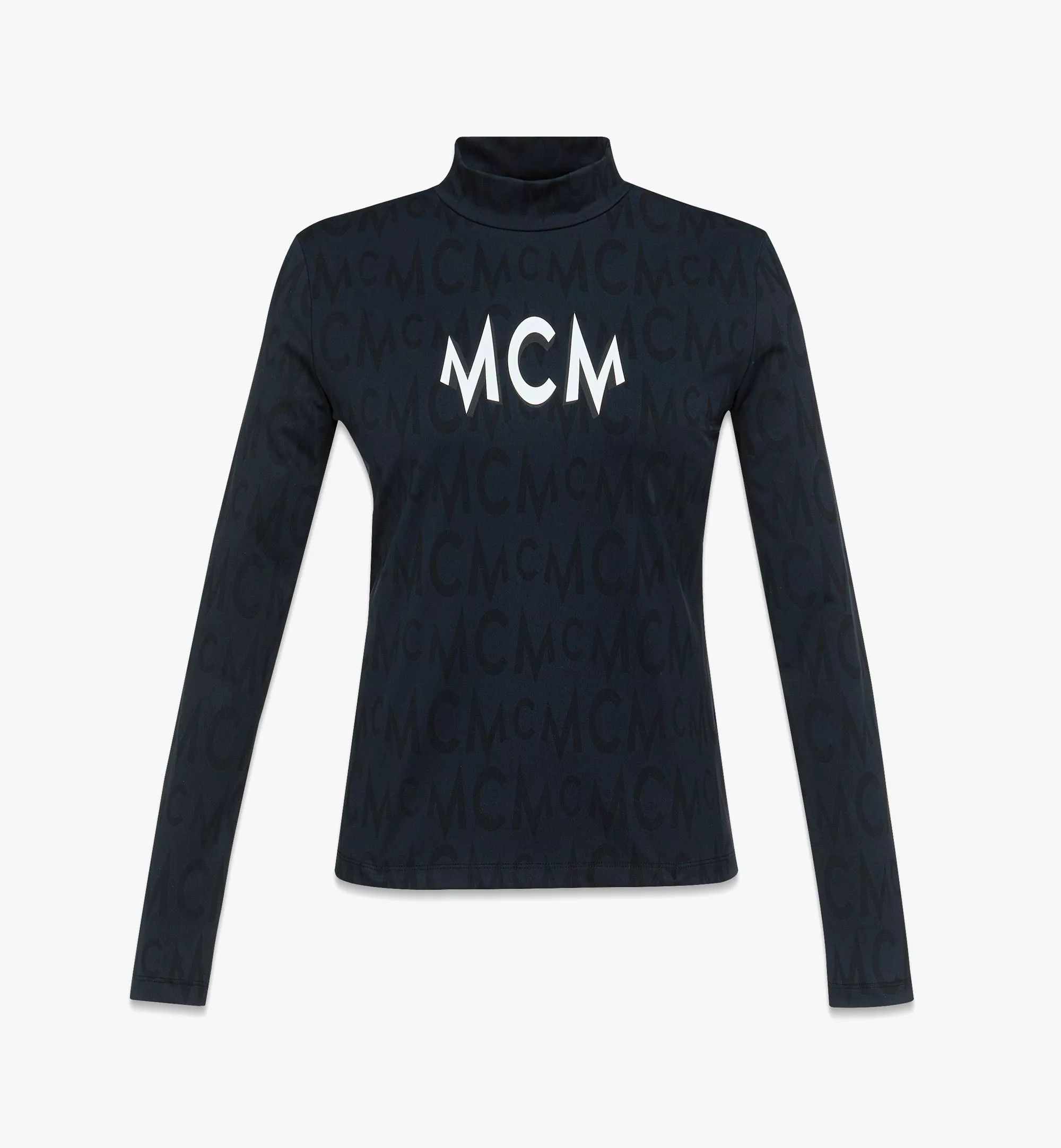 MCM o1mt1gz0325 Long Sleeve Monogram T-Shirt in Navy Size XS / US 0-2 / IT 36-38 - 1 Thumbnail