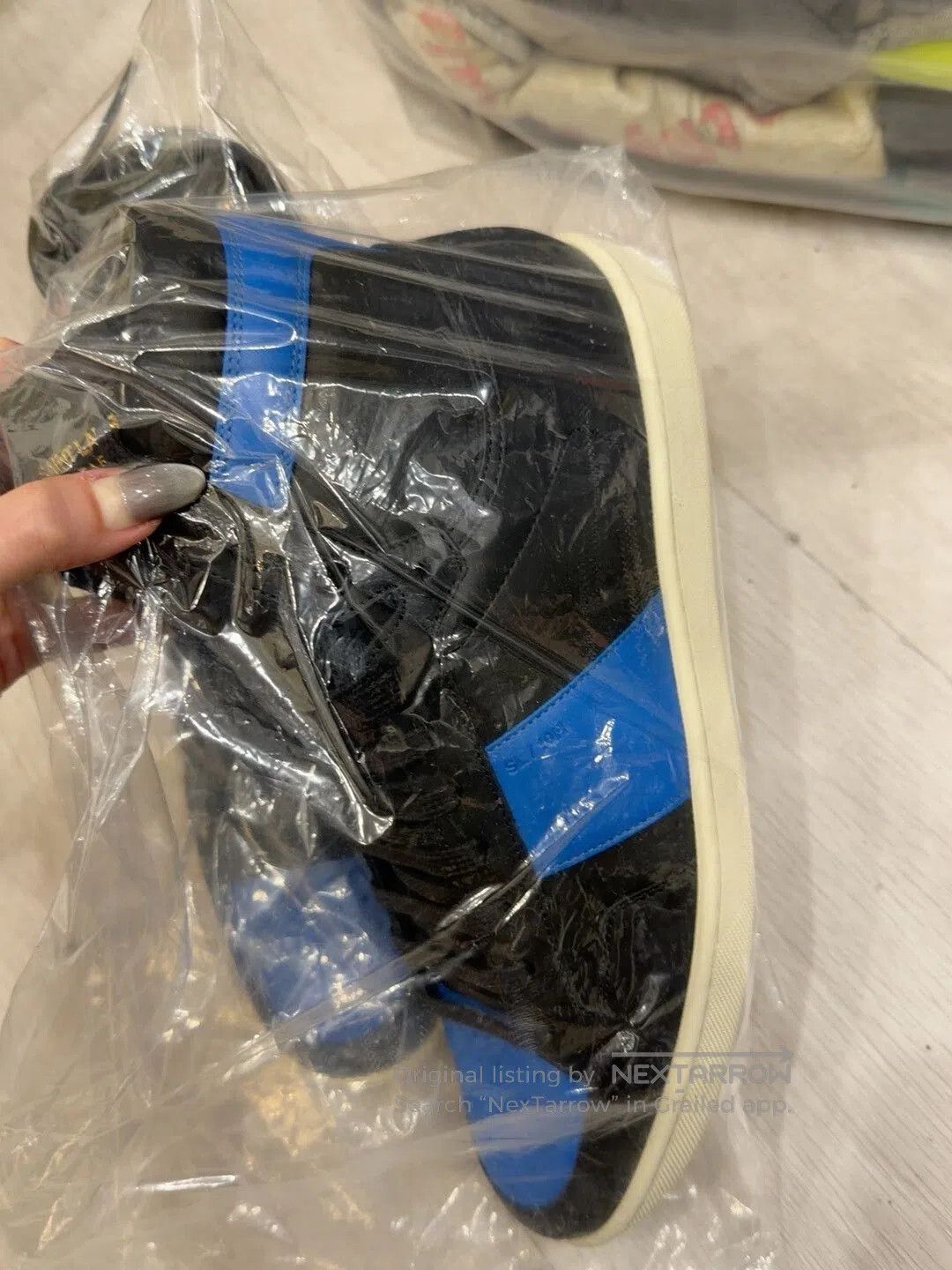 Saint Laurent Paris Saint Laurent High-Top Sneakers Black and Blue. Size US 10 / EU 43 - 2 Thumbnail