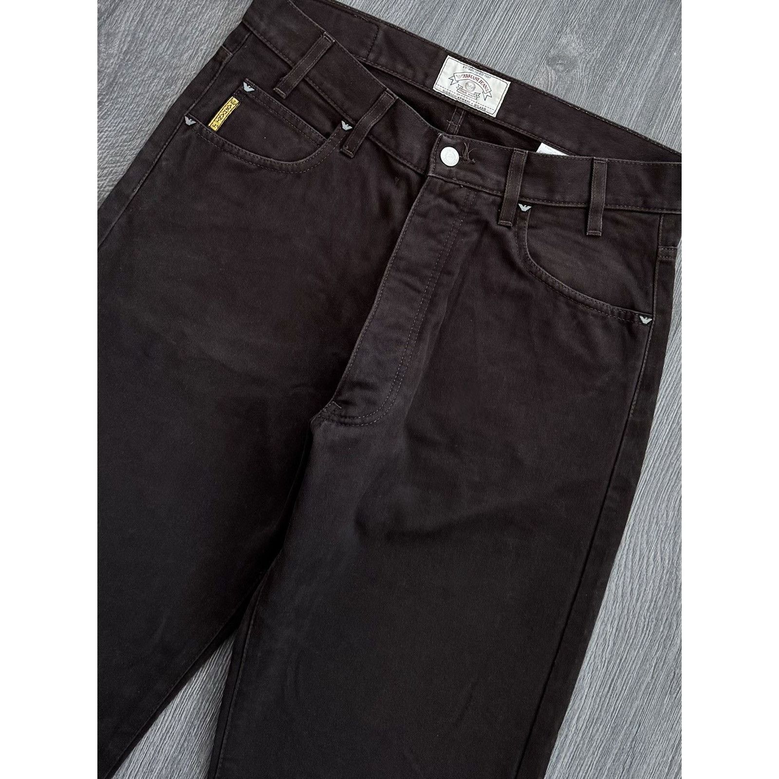 Armani Vintage Armani Relaxed Fit Brown Jeans Size US 32 / EU 48 - 3 Thumbnail