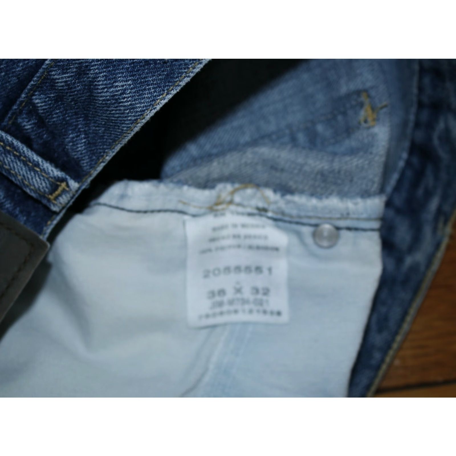 Lee VINTAGE Lee Mens Relaxed Fit Straight Flat Front Jeans Blue 36 Regular 34x31 5-Pocket Denim 90s Theme Mens Size US 36 / EU 52 - 5 Thumbnail