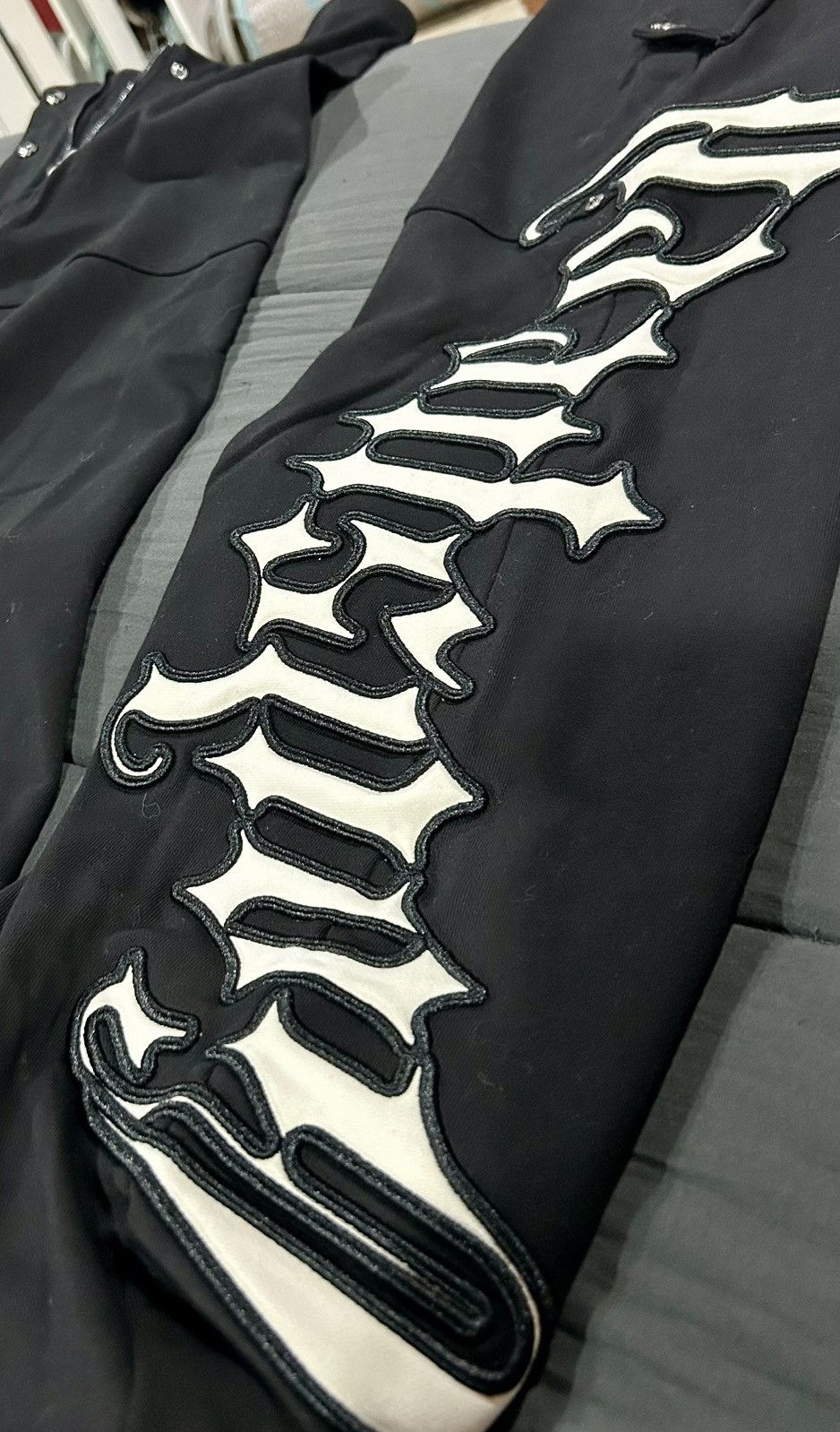 Godspeed Godspeed Mens OG Logo Sweatpants Black/Silver Satin LG Size US 34 / EU 50 - 18 Thumbnail