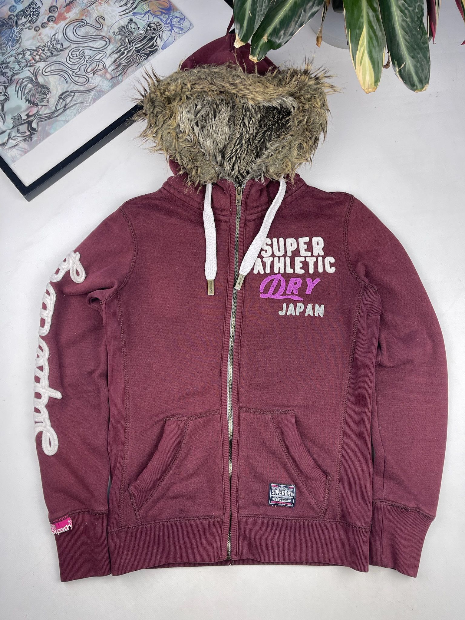Abercrombie & Fitch Winter Punk Style Abercrombie Fur Sweat Crop Zipper Hoodie Size S / US 4 / IT 40 - 1 Thumbnail