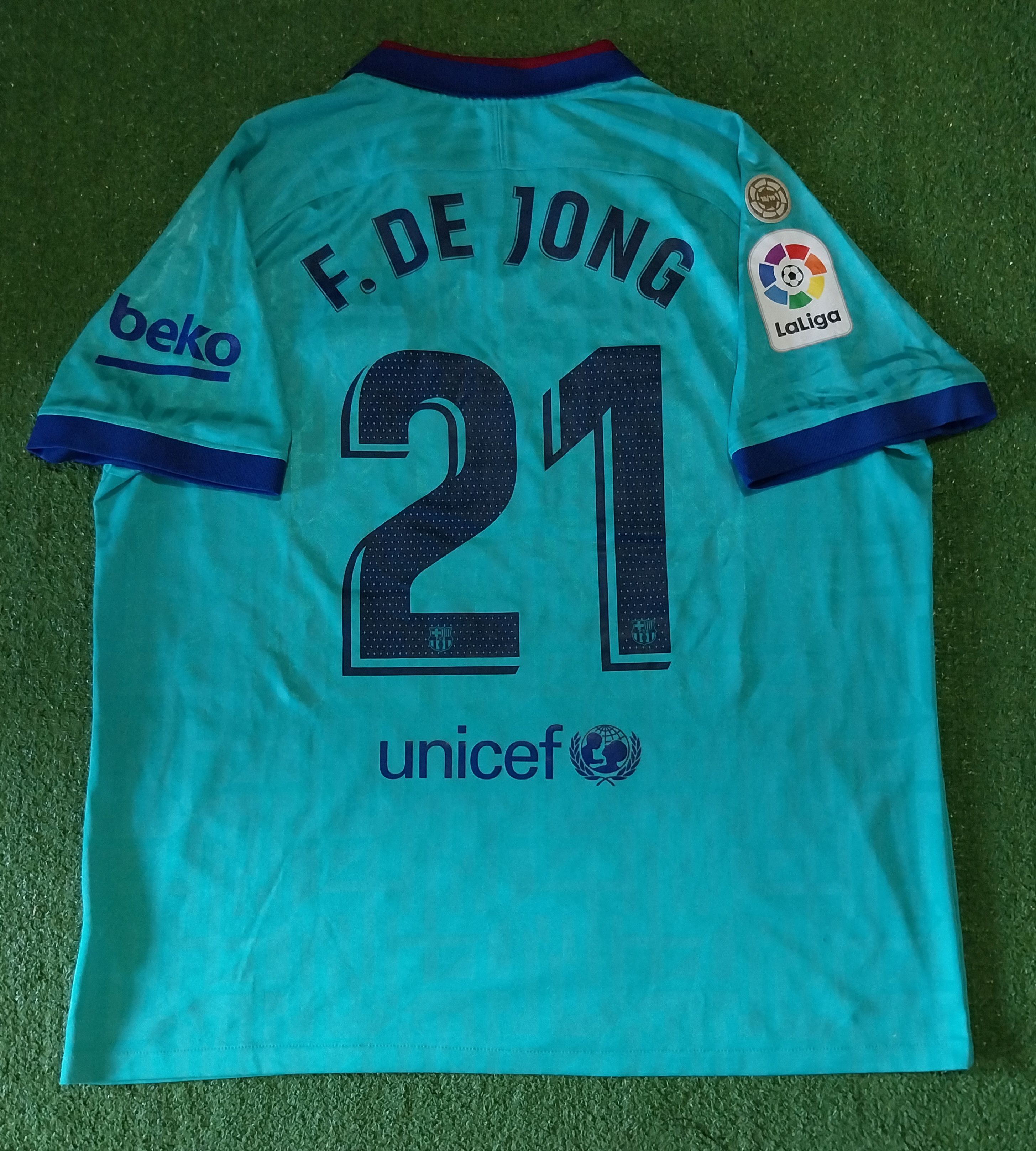 Nike Barcelona 3rd 2019/2020 frankie de jong jersey football Size US XXL / EU 58 / 5 - 2 Thumbnail
