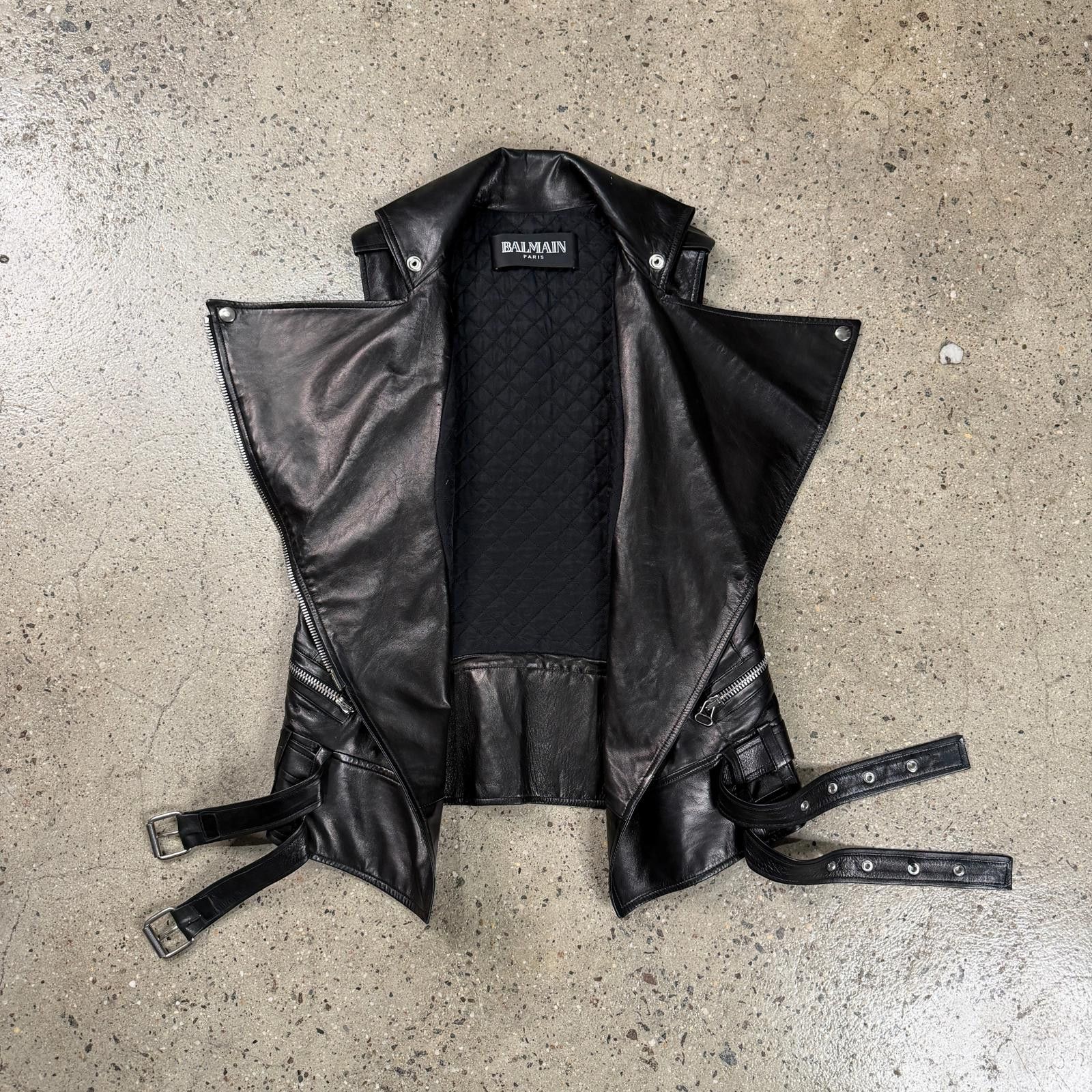 Balmain Balmain Leather Vest Size US M / EU 48-50 / 2 - 4 Thumbnail