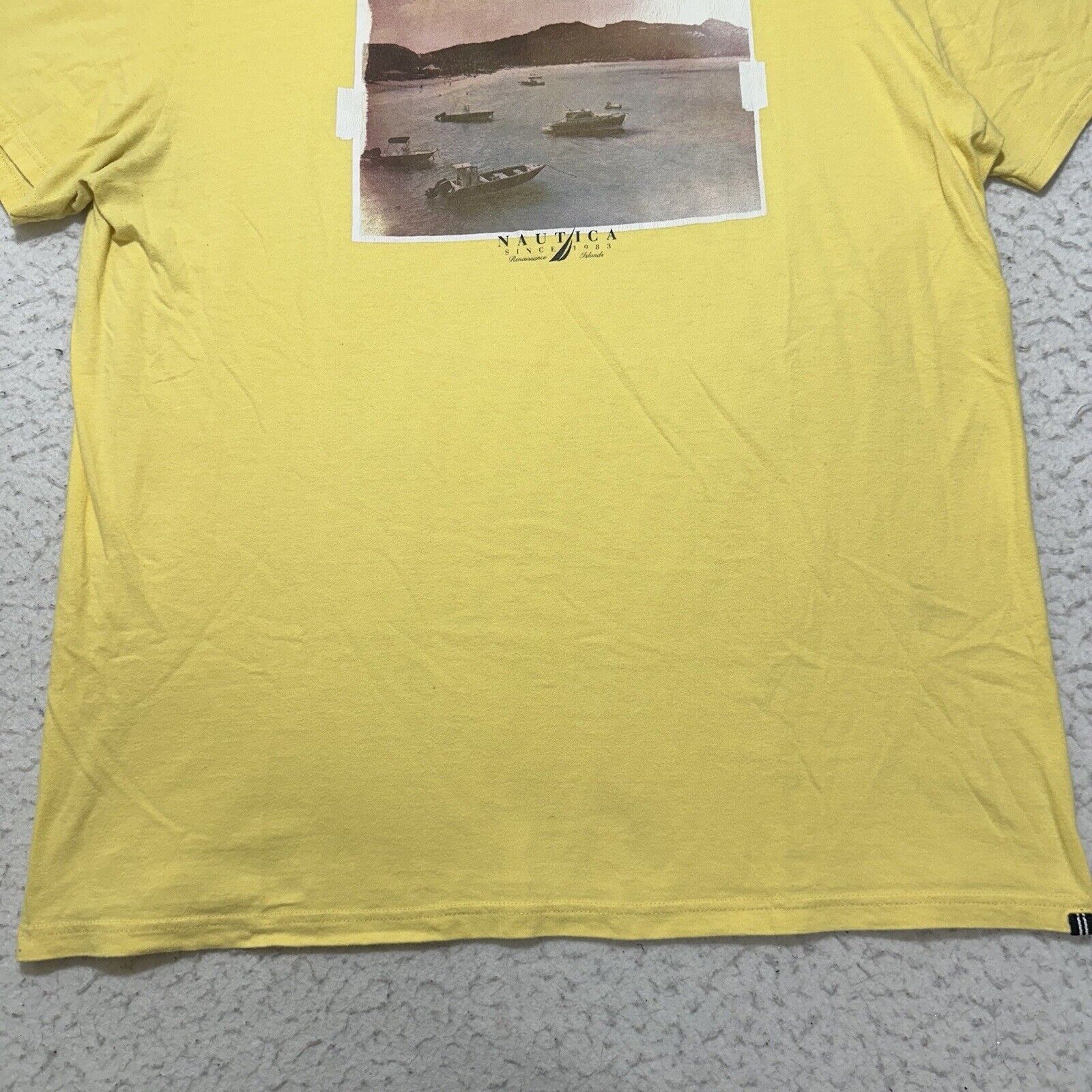 Nautica Nautica XL Graphic T Shirt Yellow Crewneck Tee Sailboats Size US XL / EU 56 / 4 - 6 Thumbnail