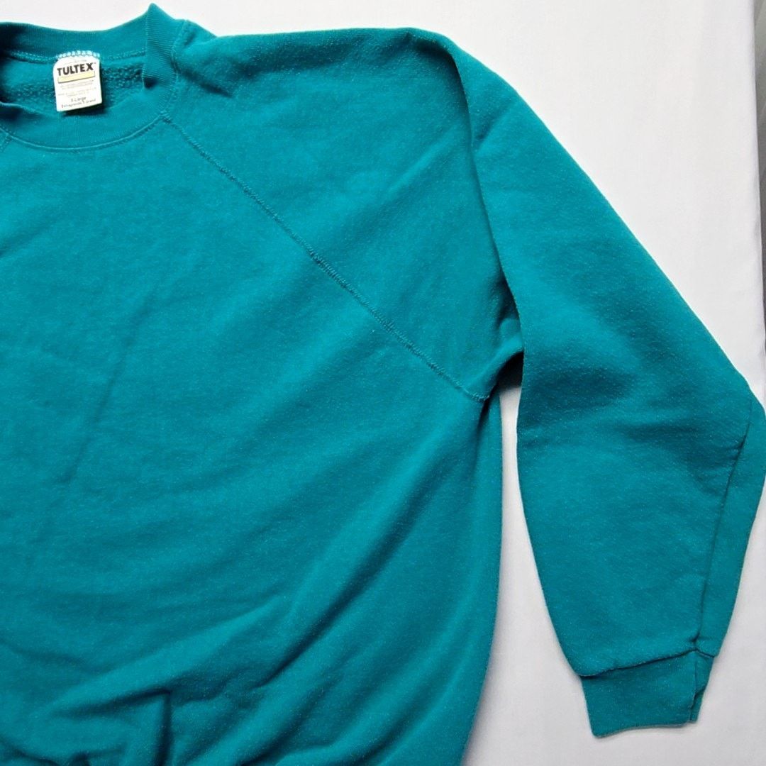 Tultex Vintage Blank Tultex Sweatshirt Teal 90s X-Large XL Crewneck Size US XL / EU 56 / 4 - 2 Thumbnail