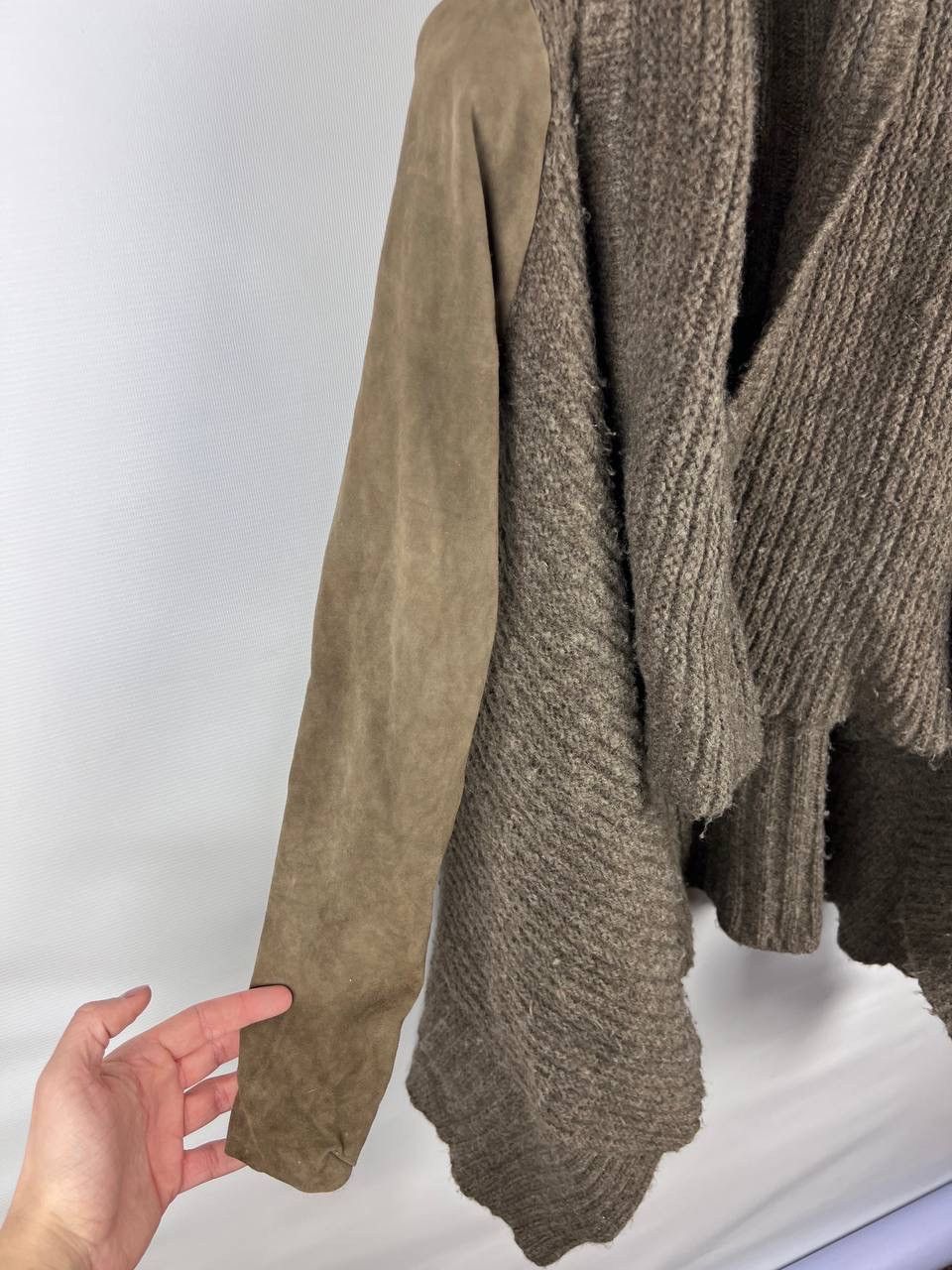 Allsaints Allsaints force cardigan leather wool woman size US 4 Size S / US 4 / IT 40 - 6 Thumbnail