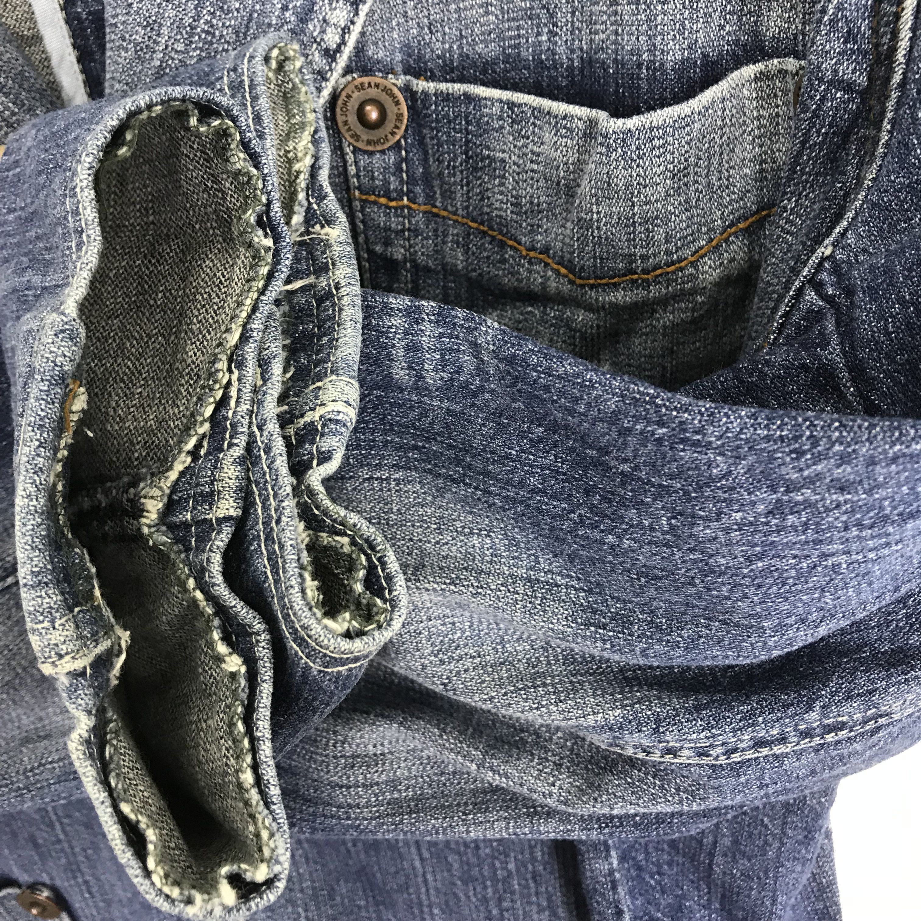 Sean John × Vintage Vintage 90s Sean John Denim Workers Jacket Stone Wash Blue Size US L / EU 52-54 / 3 - 8 Thumbnail