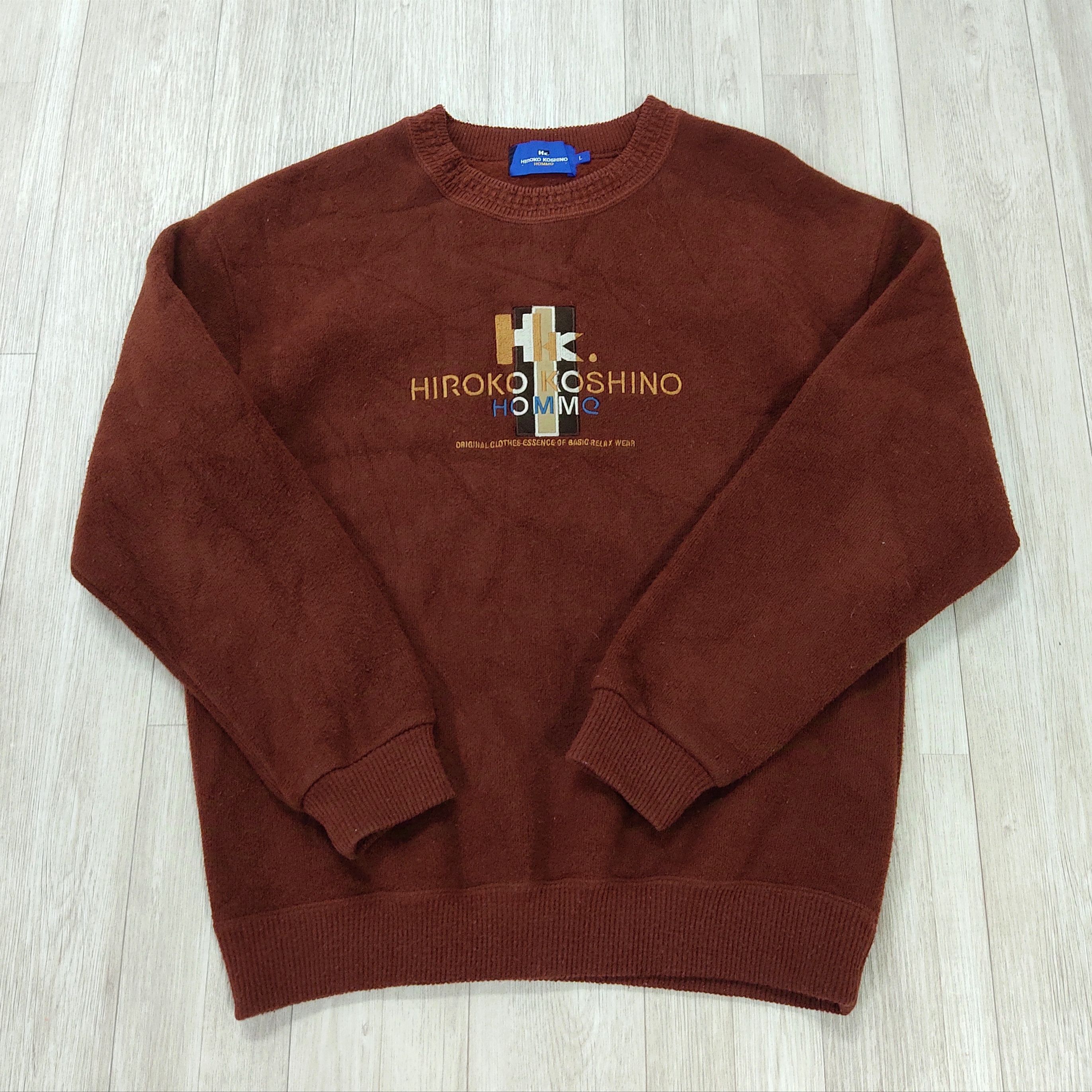 Hiroko Koshino Homme × Japanese Brand Hiroko Koshino Homme Crewneck Wool Sweatshirt Size US L / EU 52-54 / 3 - 5 Thumbnail
