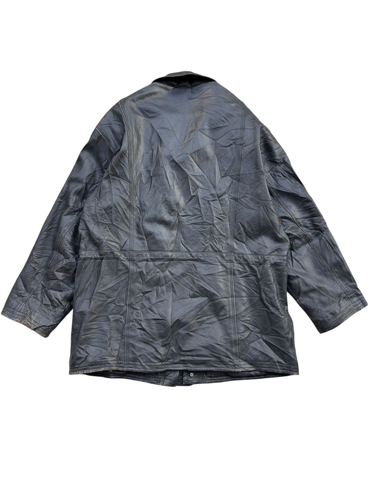 Pierre Balmain Vintage Pierre Balmain Black Leather Trench Coat Size US L / EU 52-54 / 3 - 2 Thumbnail