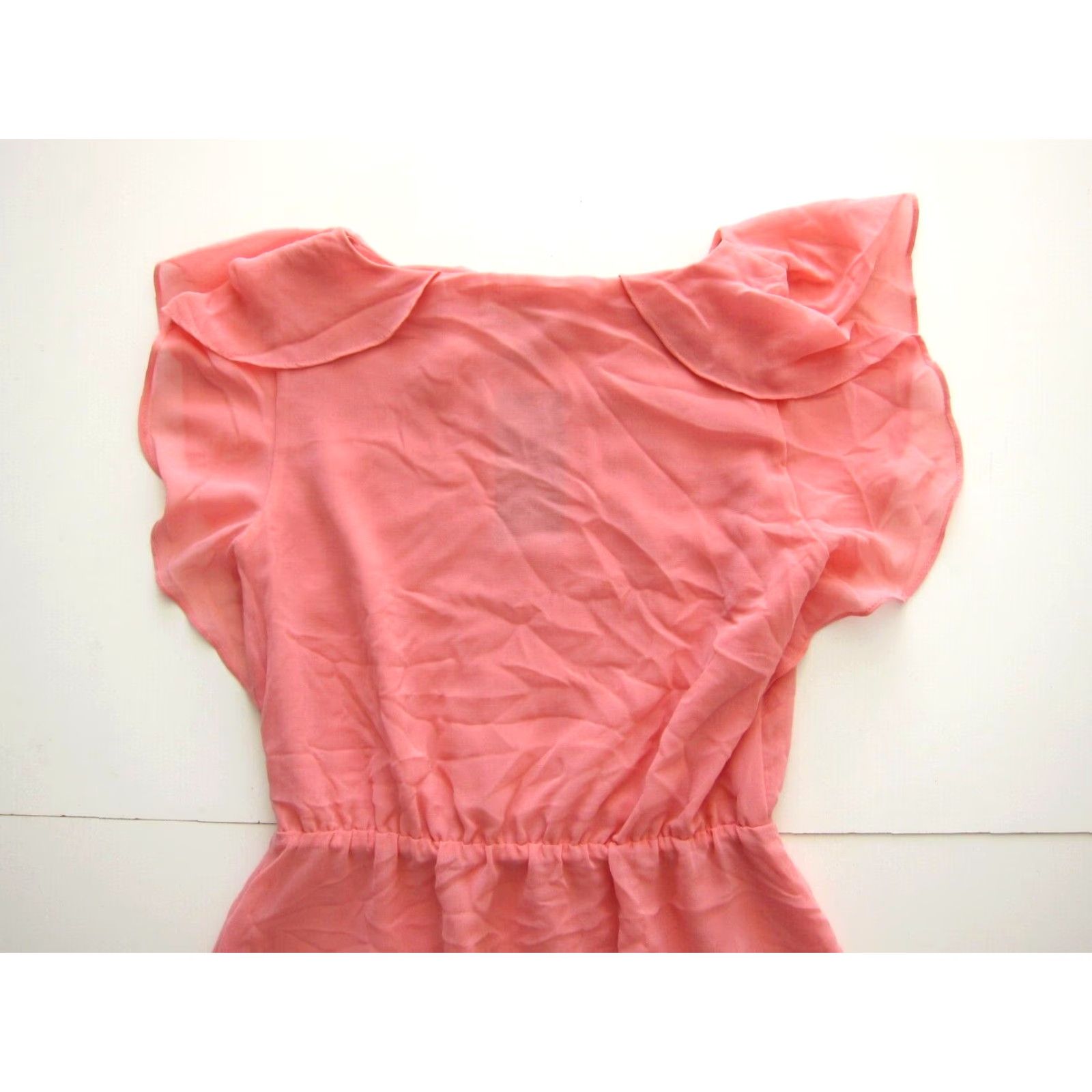 H&M NWT H&M Pink Satin Sheer Cap Sleeve Sheath Empire Shift Tunic Sun Dress 4 Size S / US 4 / IT 40 - 5 Thumbnail