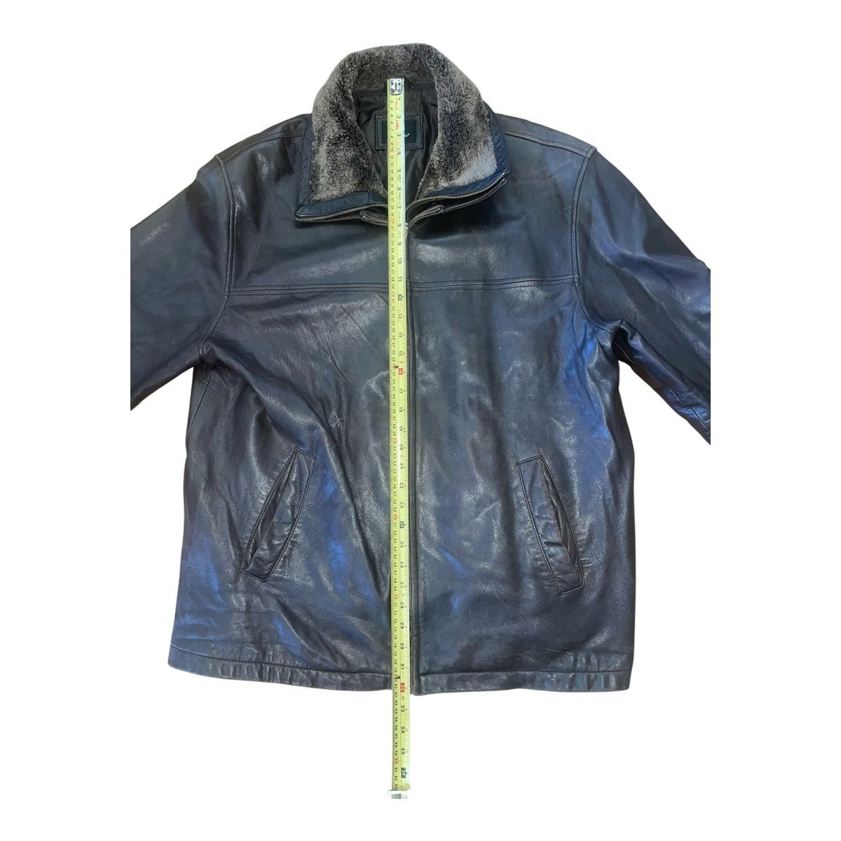 Other Oxide Men’s Brown leather coat with zip out Lining faux fur Size US XXL / EU 58 / 5 - 12 Thumbnail