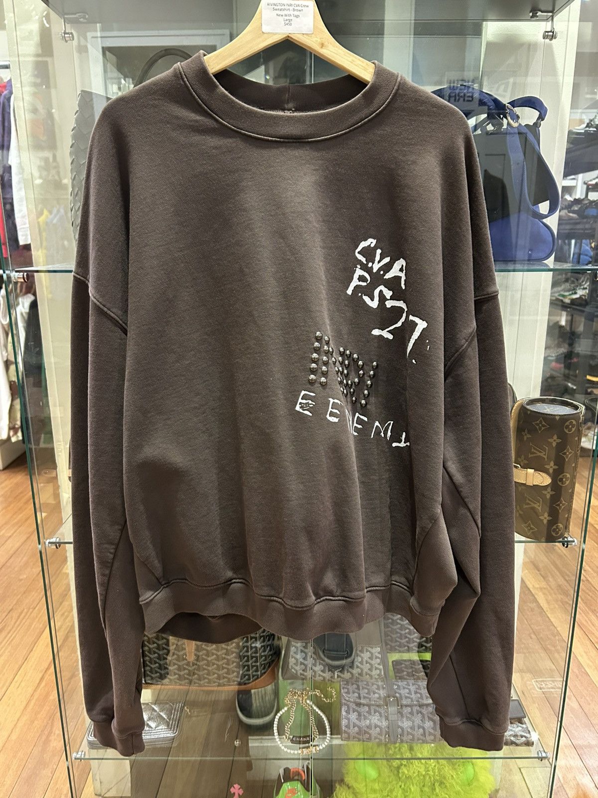 RRR-123 Rivington INRI CVA Crewneck Sweatshirt - Brown Size US L / EU 52-54 / 3 - 1 Thumbnail