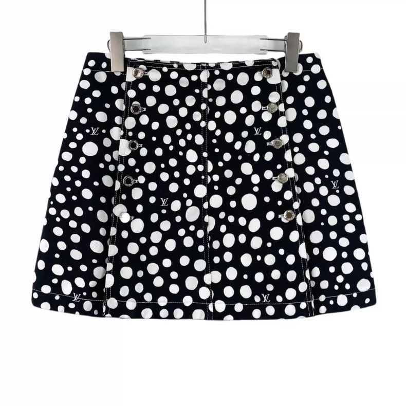 Louis Vuitton Louis Vuitton Yayoi Kusama 23 Black Polka Dot Cotton Casua Size 41" - 1 Thumbnail