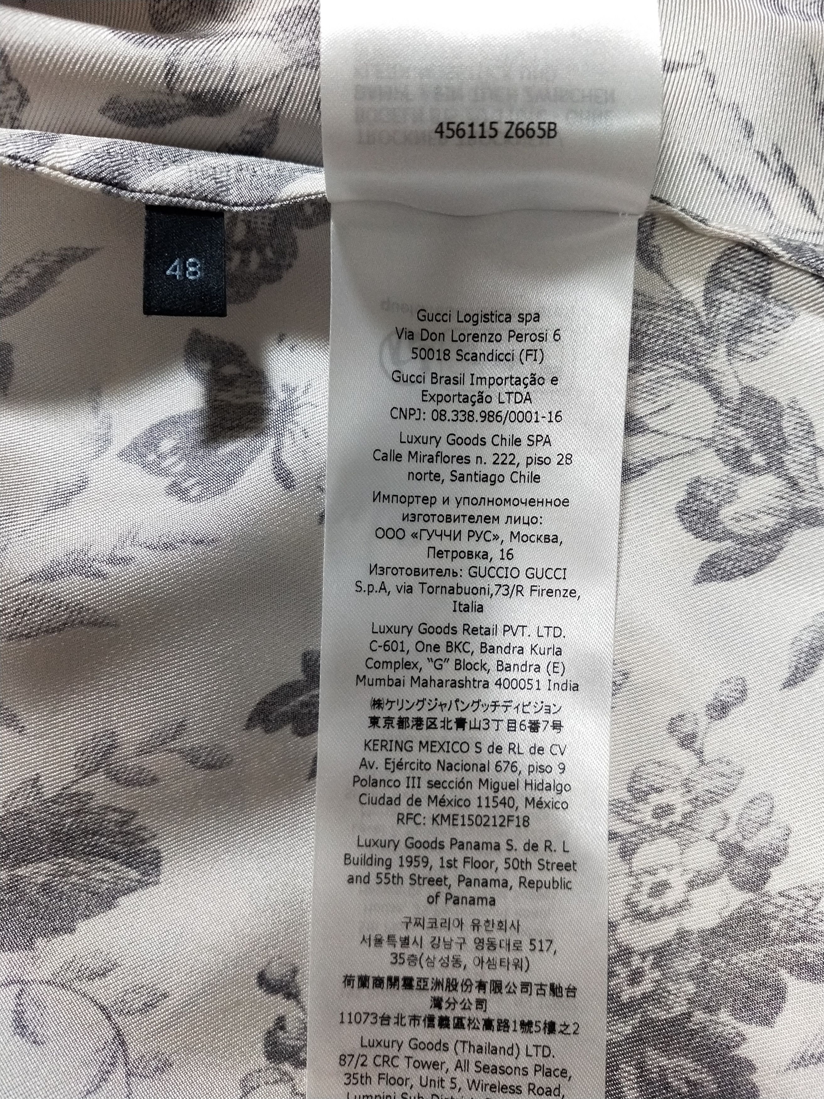 Gucci Blooms Floral Silk Shirt Size US M / EU 48-50 / 2 - 6 Thumbnail