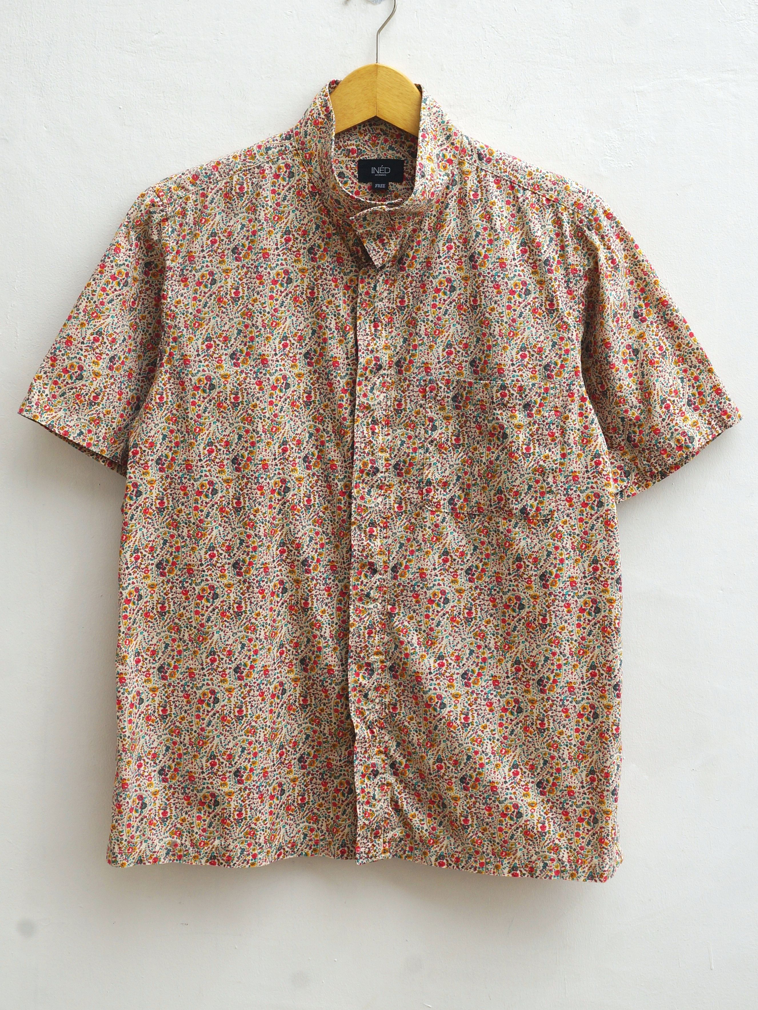 image of Yohji Yamamoto Ined Homme Floral Shirt, Men's (Size Small)