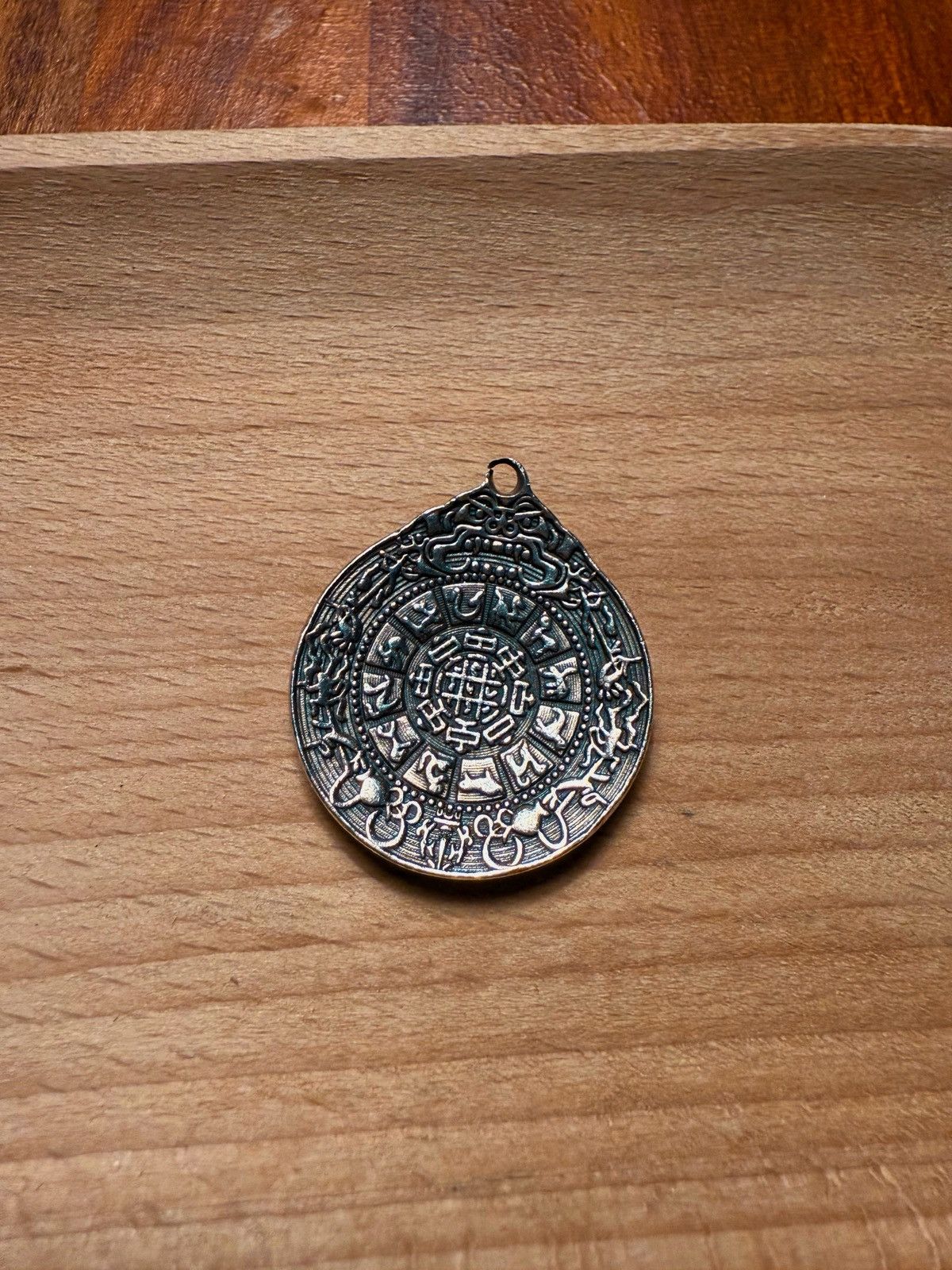 Other Vintage-Style Chinese Zodiac & Aztec Pendant (Needs Repair) Size ONE SIZE - 3 Thumbnail