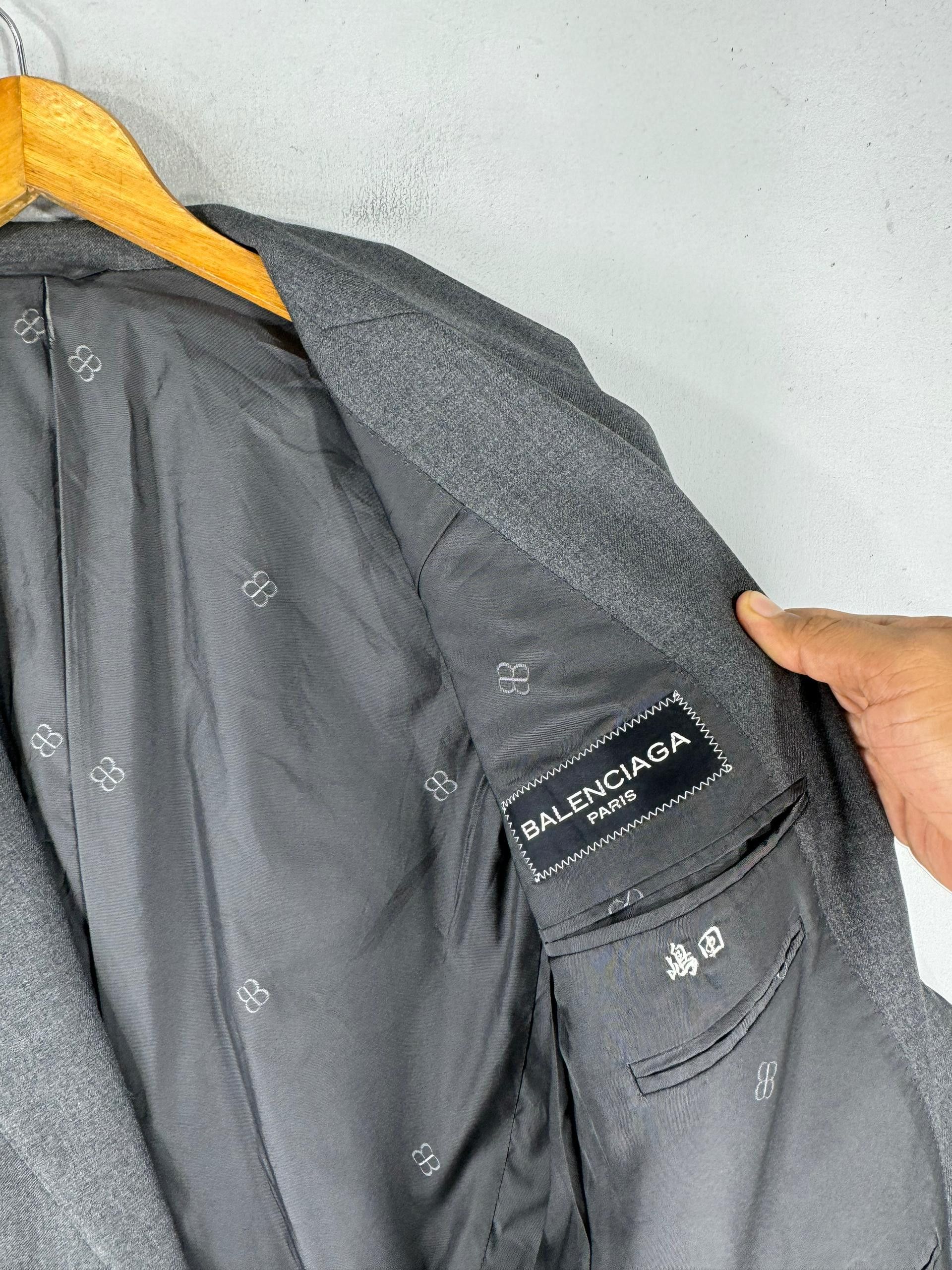 Balenciaga Vintage Balenciaga Paris Wool Blazer Style Jacket Size US M / EU 48-50 / 2 - 8 Thumbnail