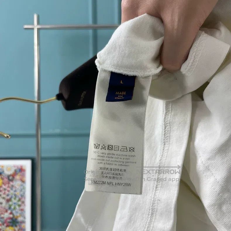Louis Vuitton Louis Vuitton Blue foam embroidered short sleeve Size US L / EU 52-54 / 3 - 6 Thumbnail