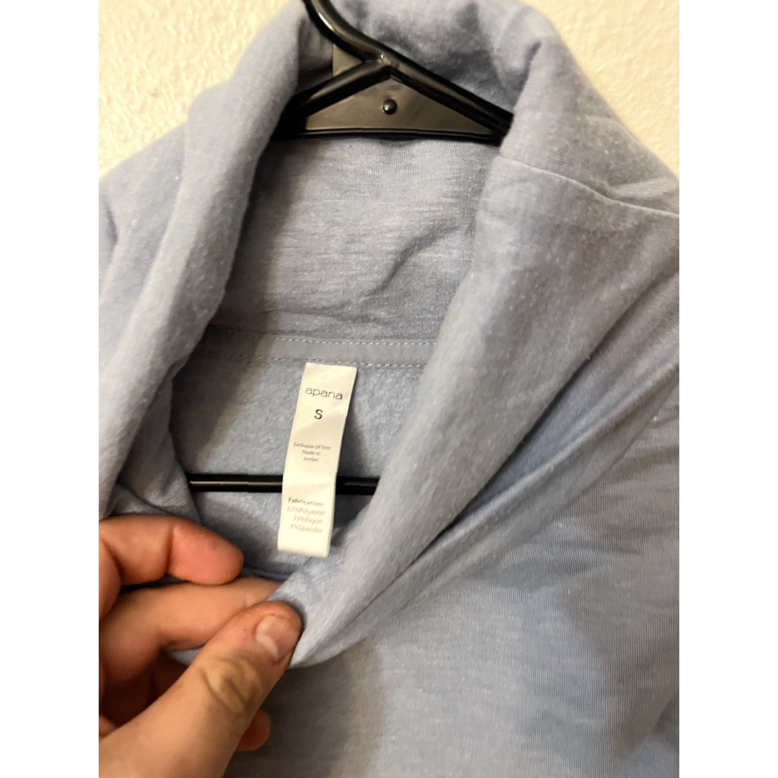 Vintage Apana Sweater Women Small Blue Long Sleeve Pullover Turtleneck Yoga Shirt Size S / US 4 / IT 40 - 2 Thumbnail