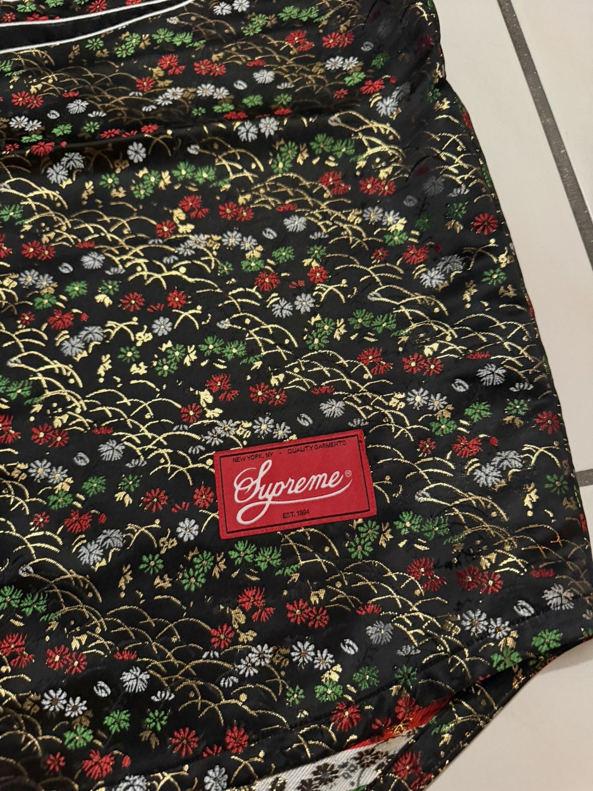 Supreme Floral jacquard Baseball Jersey Size US M / EU 48-50 / 2 - 5 Thumbnail