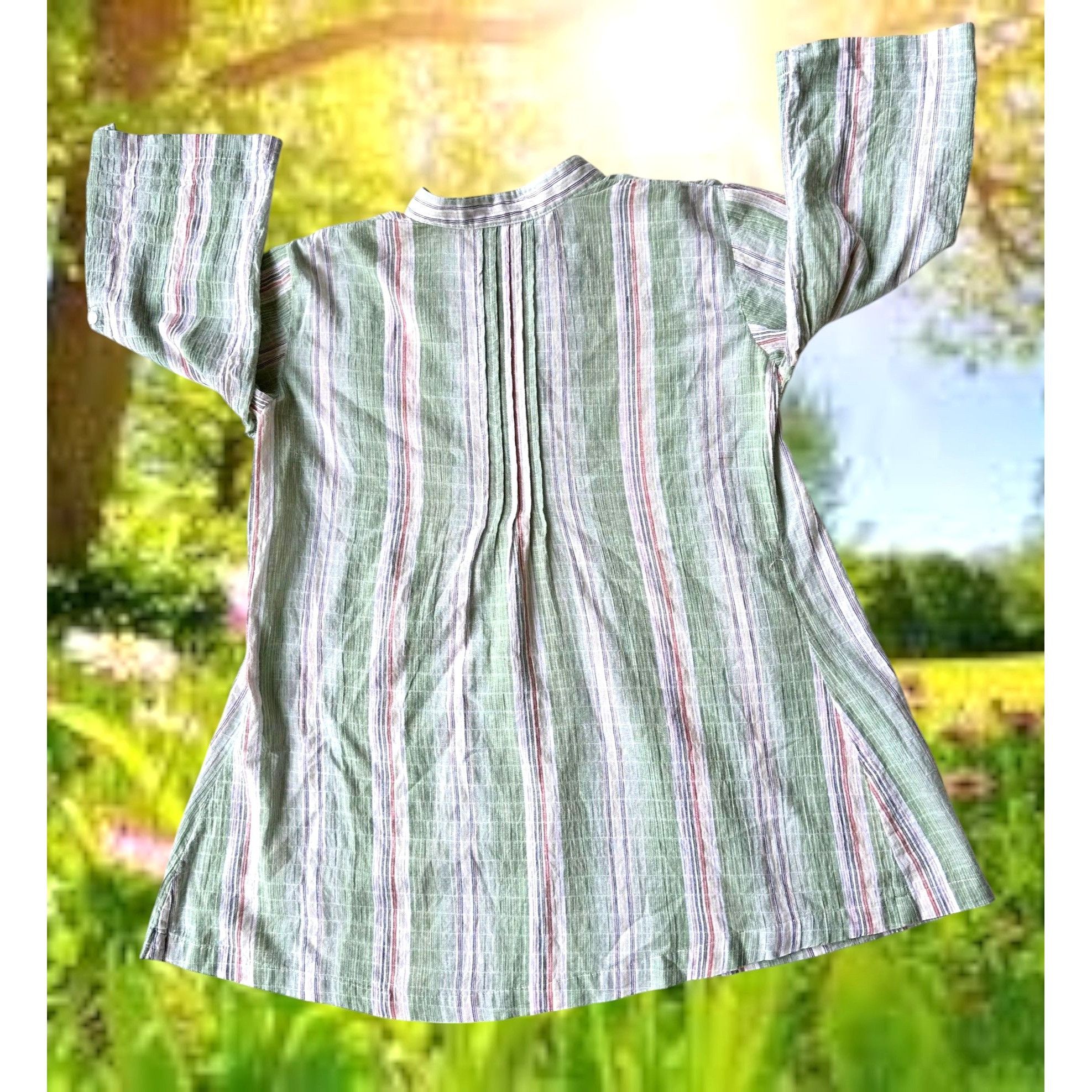 Other Soft Surroundings Tunic Top XS Extra Small Striped V Neck Ro Size XS / US 0-2 / IT 36-38 - 9 Thumbnail