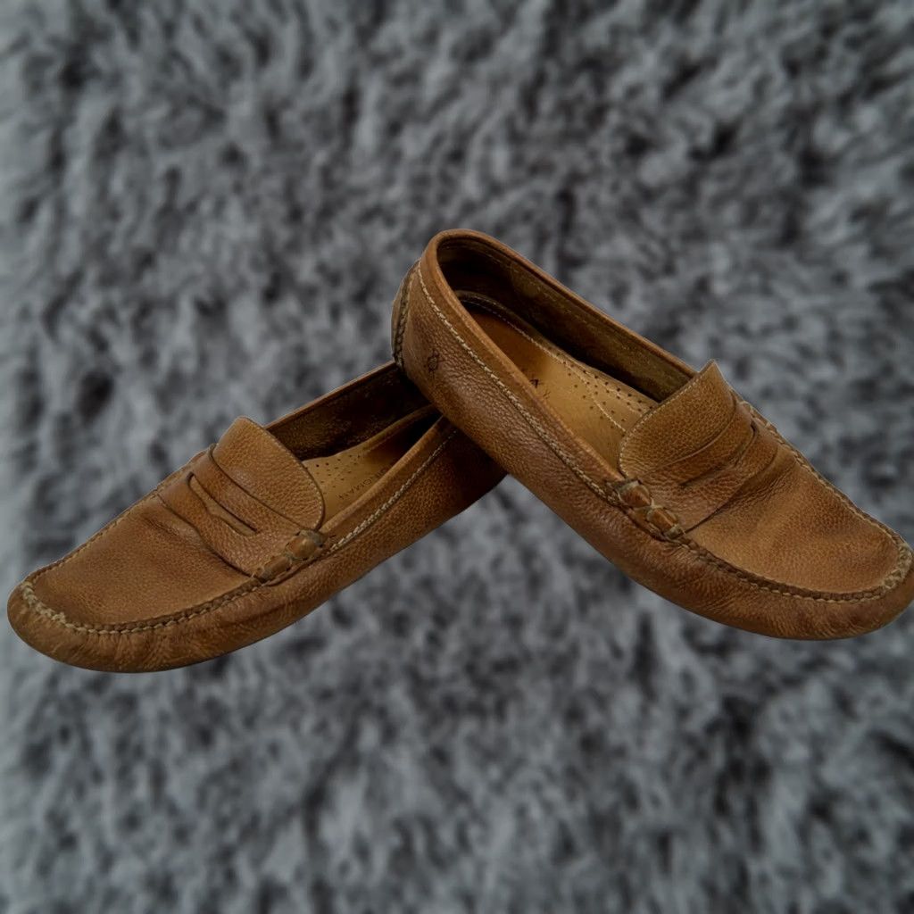 Penn Martin Dingman M 11.5 M Monte Carlo Penny Loafers Brown Leather Driving Moccasin Slips On Size US 12 / IT 42 - 1 Thumbnail
