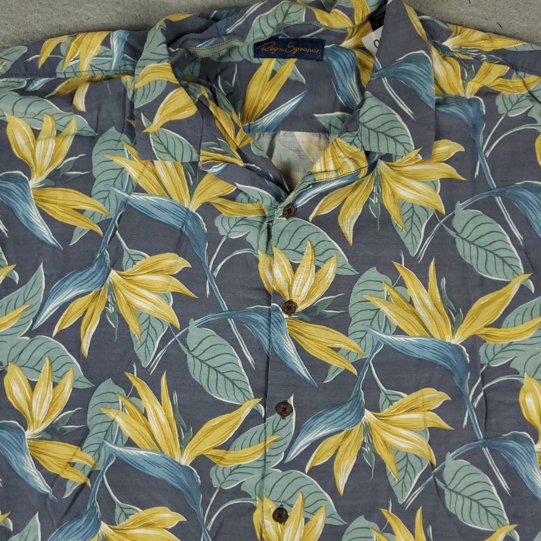 Reyn Spooner VINTAGE Reyn Spooner Shirt Mens 2XL Blue Floral Hawaiian Rayon Button Up Short Sleeve Size US XXL / EU 58 / 5 - 2 Thumbnail