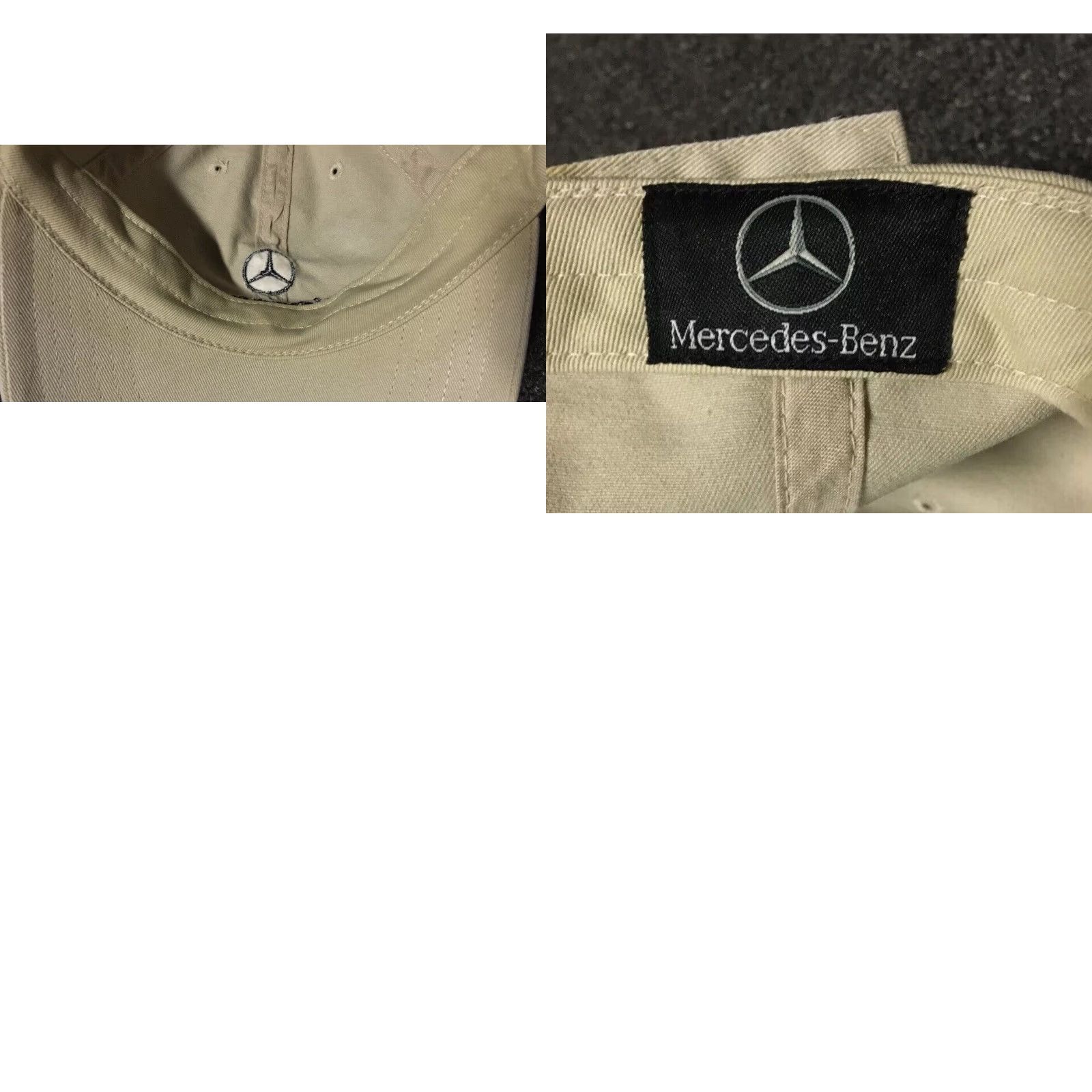 Mercedes-Benz VINTAGE Mercedes Benz Faded Strapback Hat - 90s Grunge Car Racing Beige Adjustable Baseball Cap Men Mens Formulation? Size ONE SIZE - 8 Thumbnail