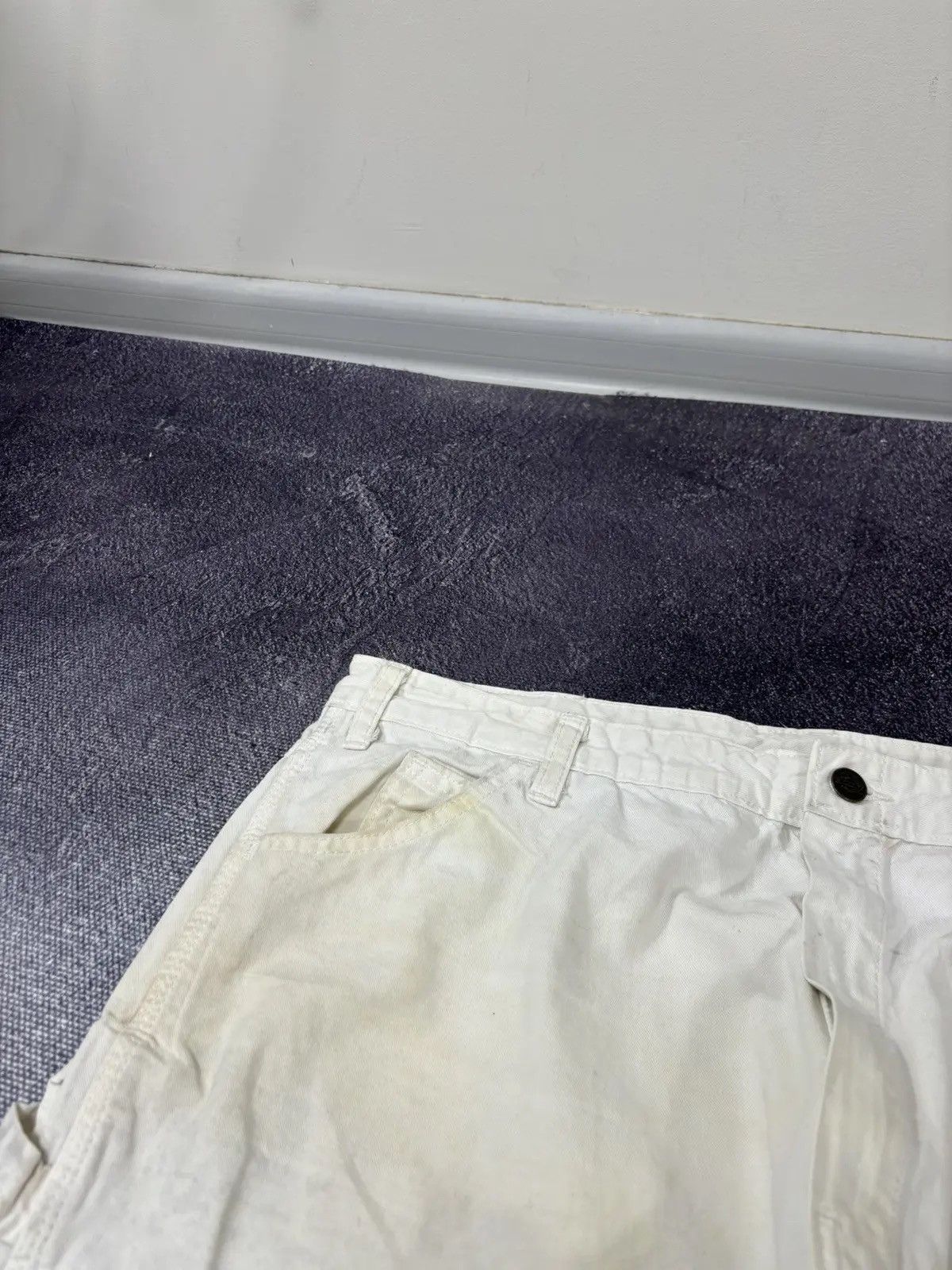 Dickies × Vintage Vintage Dickies Y2K Hype White Work Carpenter Baggy Pants Size US 38 / EU 54 - 13 Thumbnail