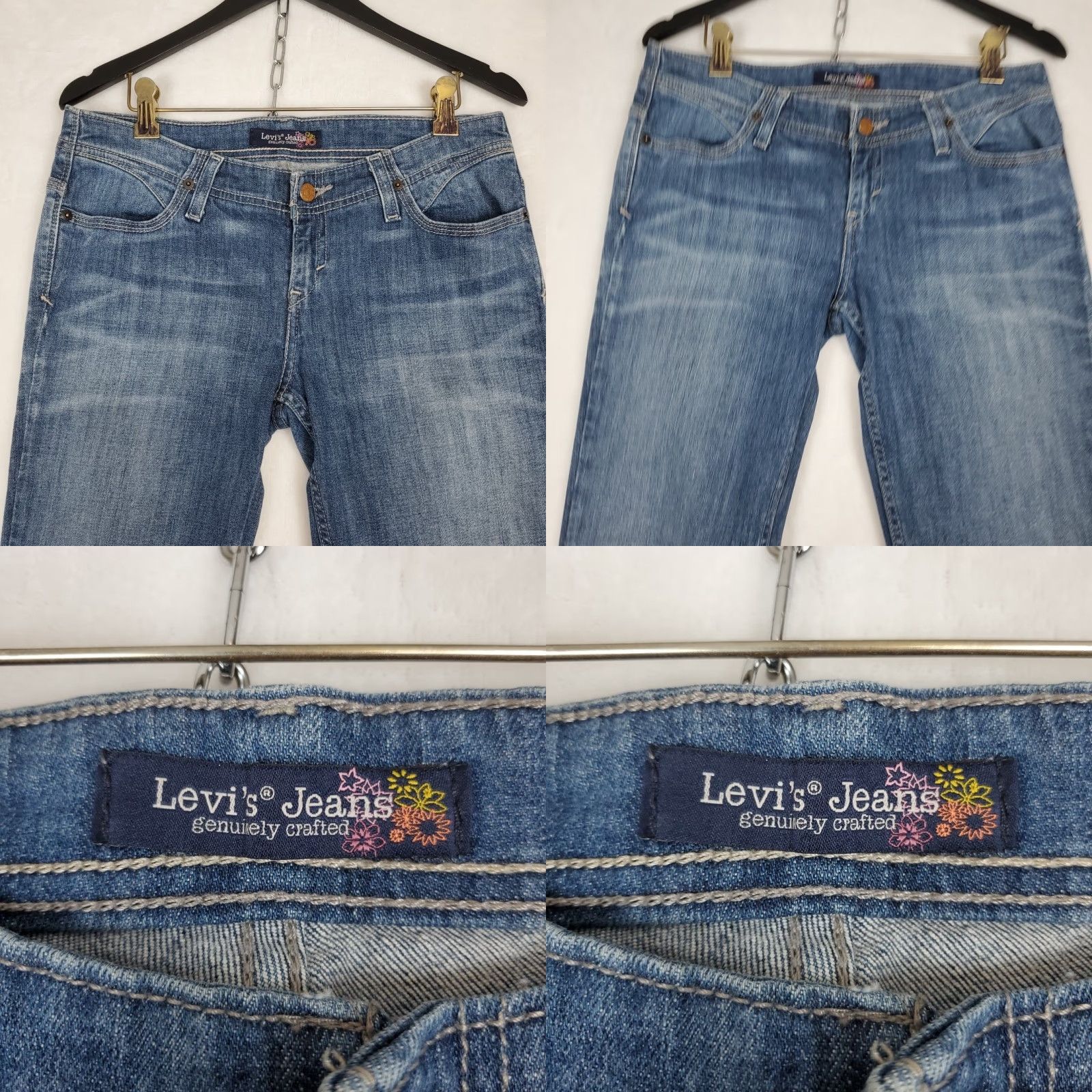 Levi's VINTAGE Levi's Women's Genuinely Crafted Bootcut Jeans Medium Wash Blue Size 9M Y2k Retro Retro-Style Size 30" / US 8 / IT 44 - 8 Thumbnail