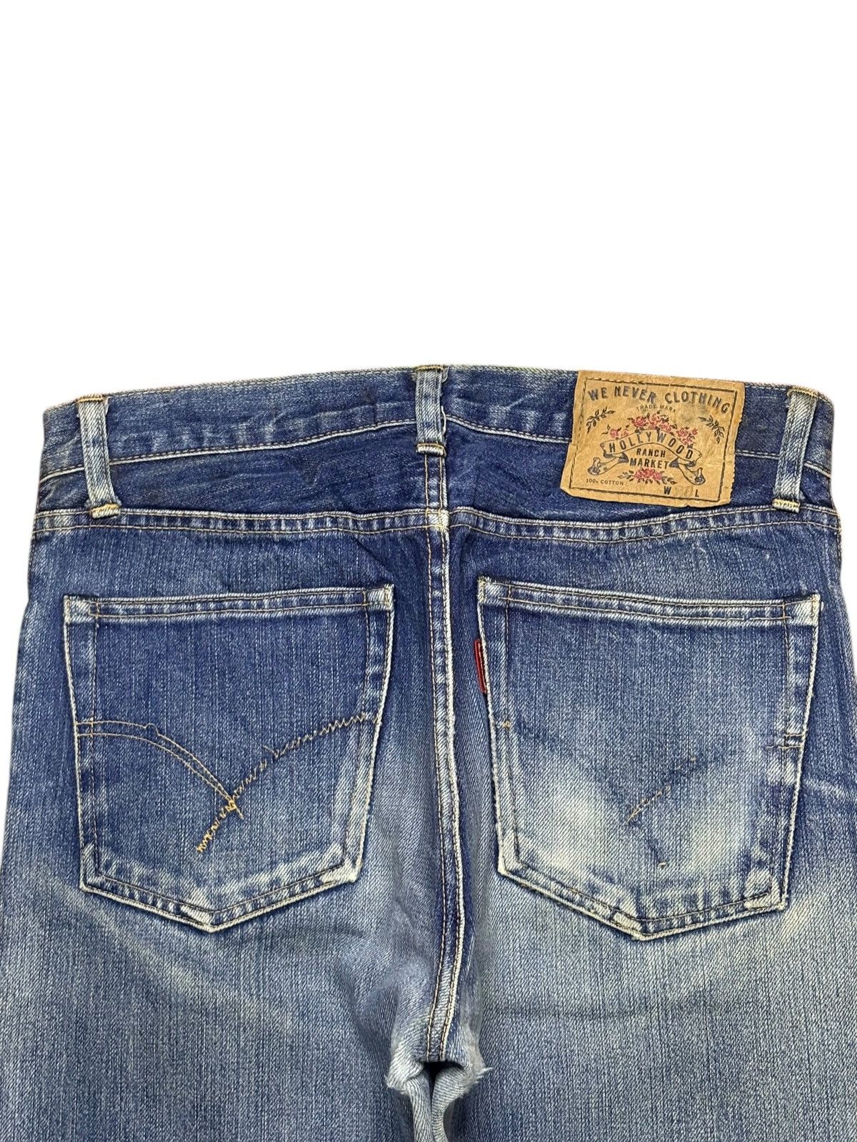 HOLLYWOOD RANCH MARKET × Japanese Brand Vintage HR Market Button Fly Mud Wash Jeans Size US 30 / EU 46 - 8 Thumbnail