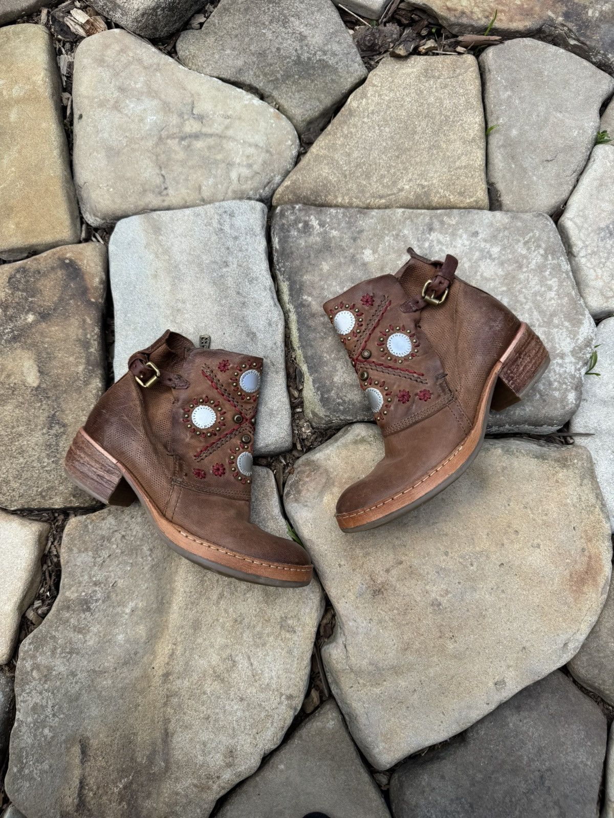 A.S.98 Vintage A.S.98 Gaudi Style Distressed Leather Boot Size US 8 / IT 38 - 3 Thumbnail