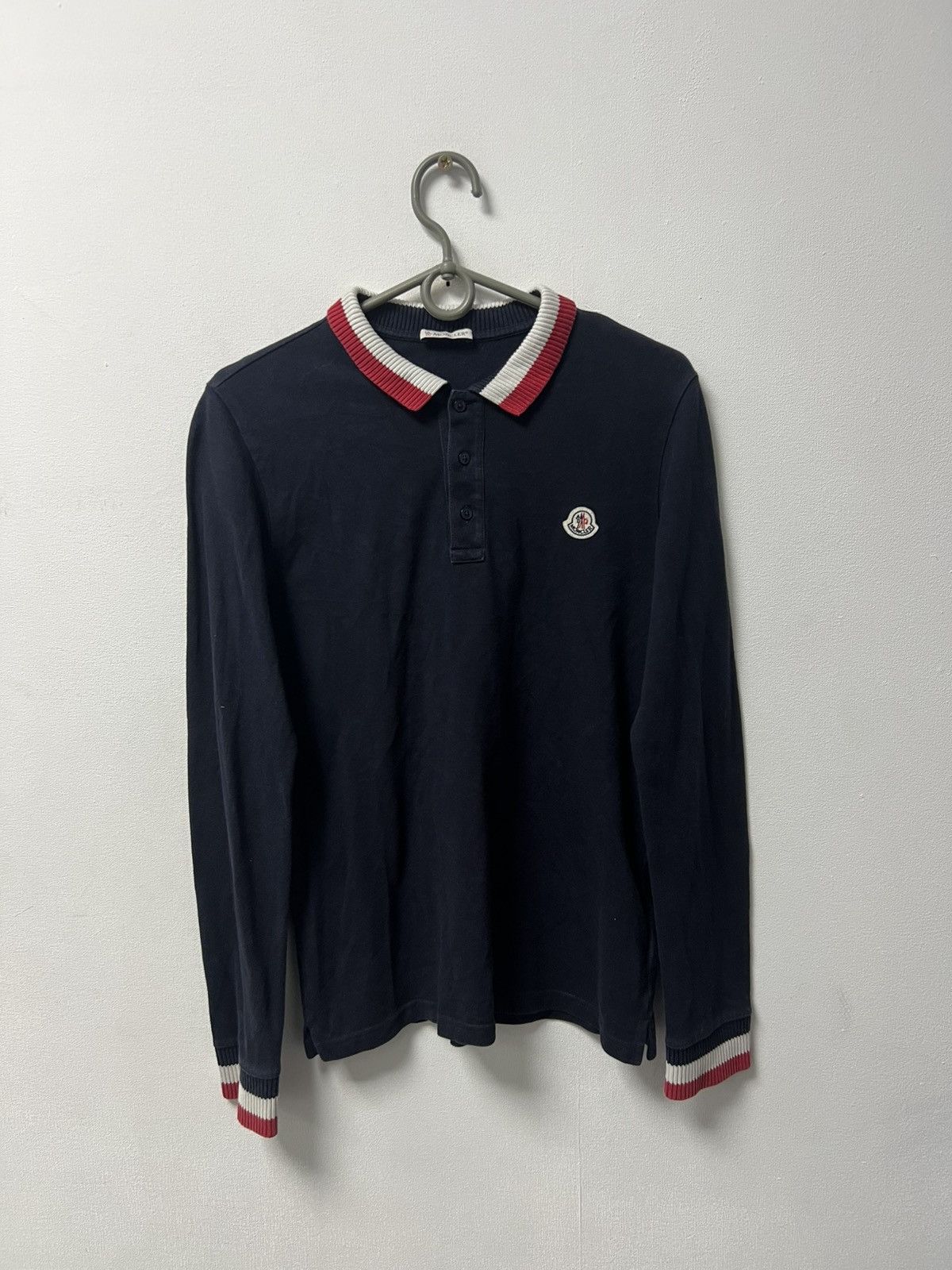 Moncler Moncler Long Sleeve Polo T Shirt Size US S / EU 44-46 / 1 - 1 Thumbnail