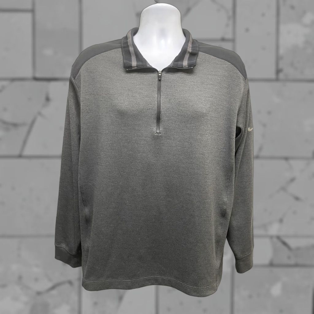 Nike NikeGolf Tour Performance Dri-Fit Black/Grey Half Zip Pullover Mens XL Size US XL / EU 56 / 4 - 1 Thumbnail