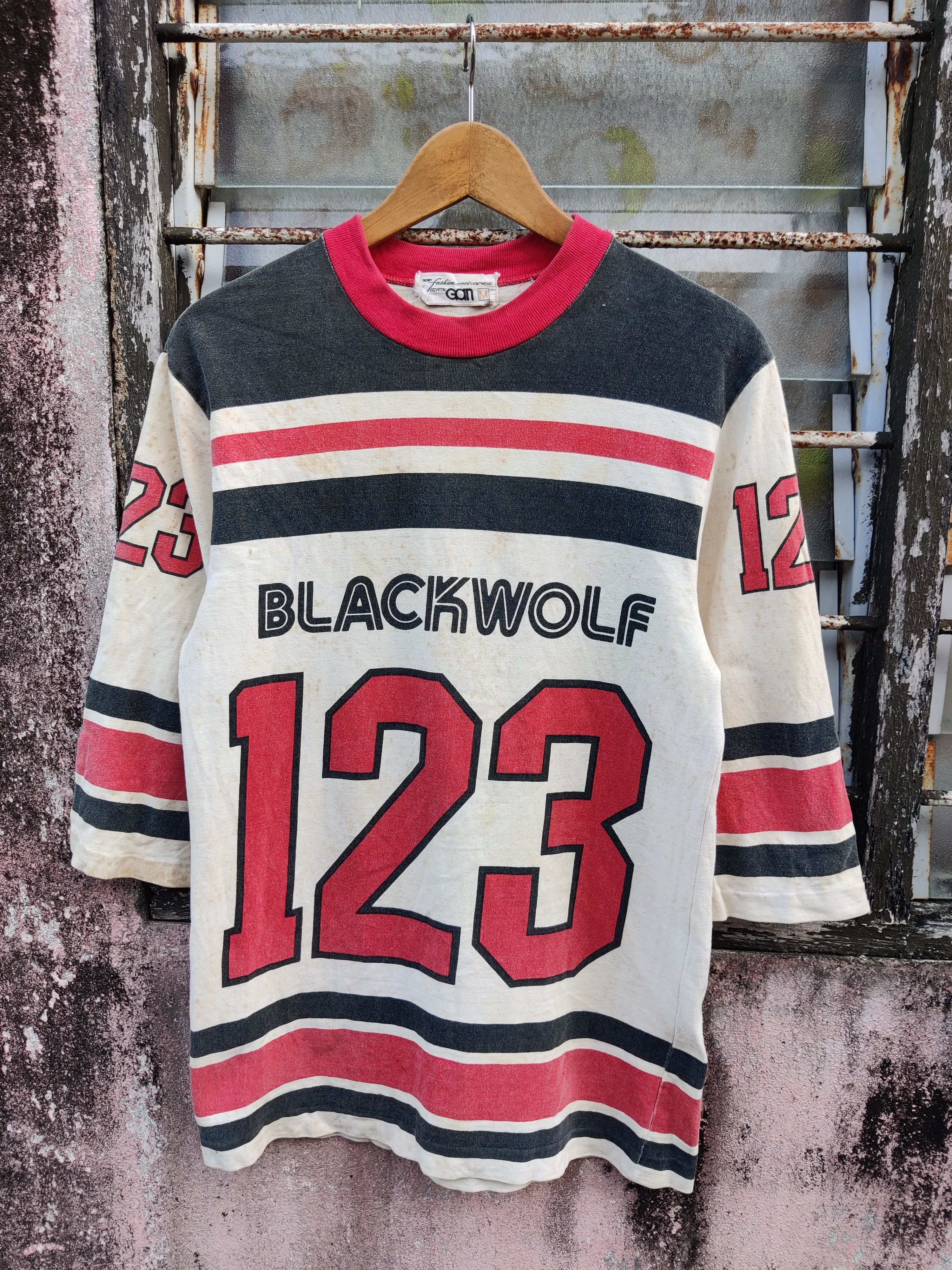 Other Vintage Stain Distressed Blackwolf 123 NFL Stripe Shirt Size US S / EU 44-46 / 1 - 1 Thumbnail