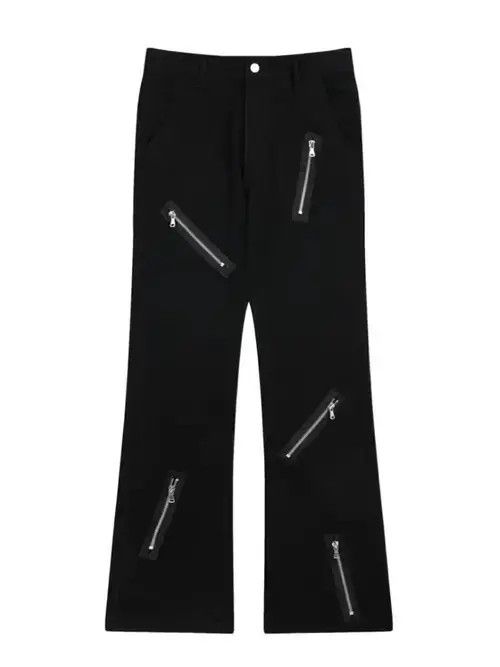 Foreign Exchange punk flared zipper pants Size US 32 / EU 48 - 2 Thumbnail