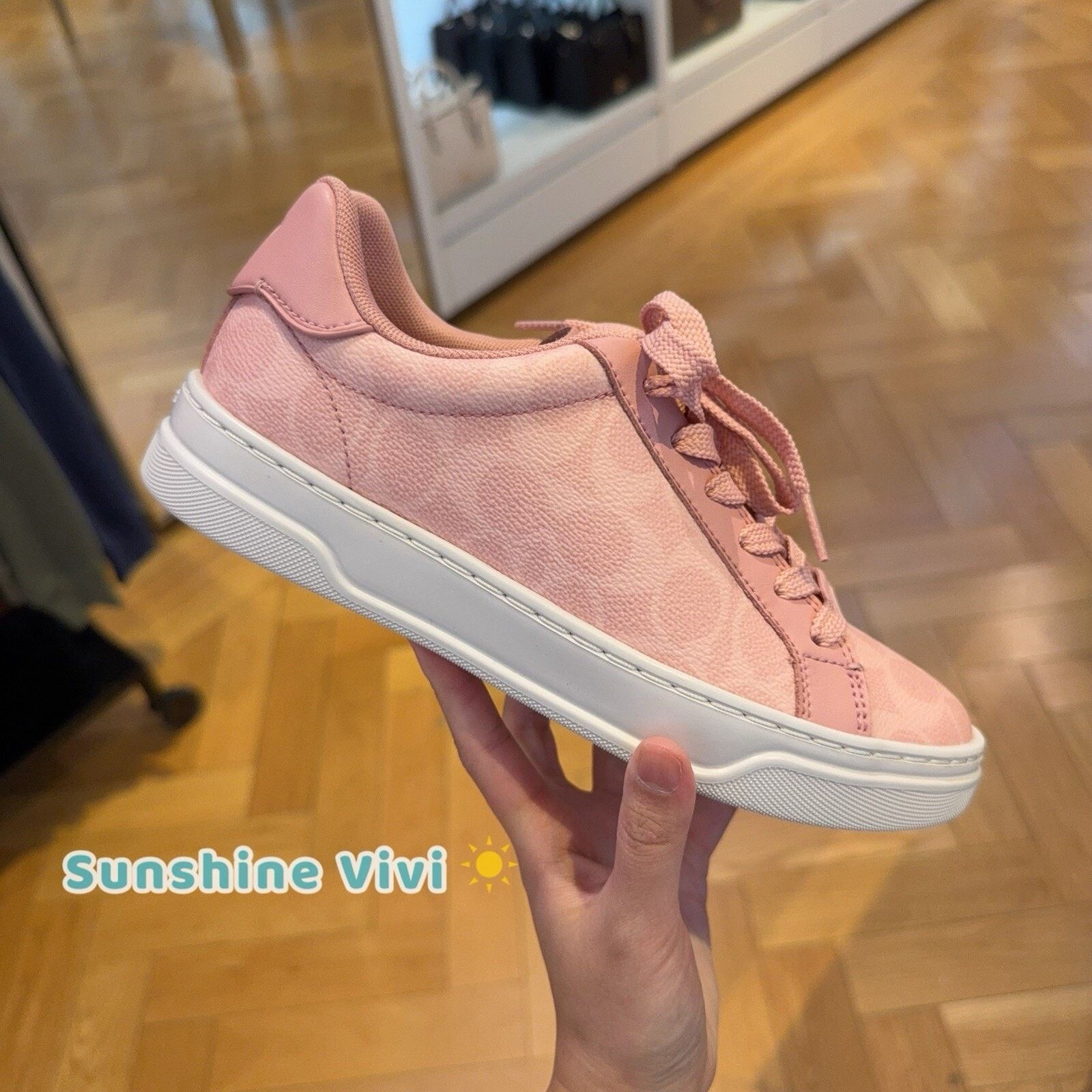 Coach NEW Coach High Line Sneaker Woman CBT39 Powder Pink Size 9.5 Size US 9.5 / IT 39.5 - 1 Thumbnail