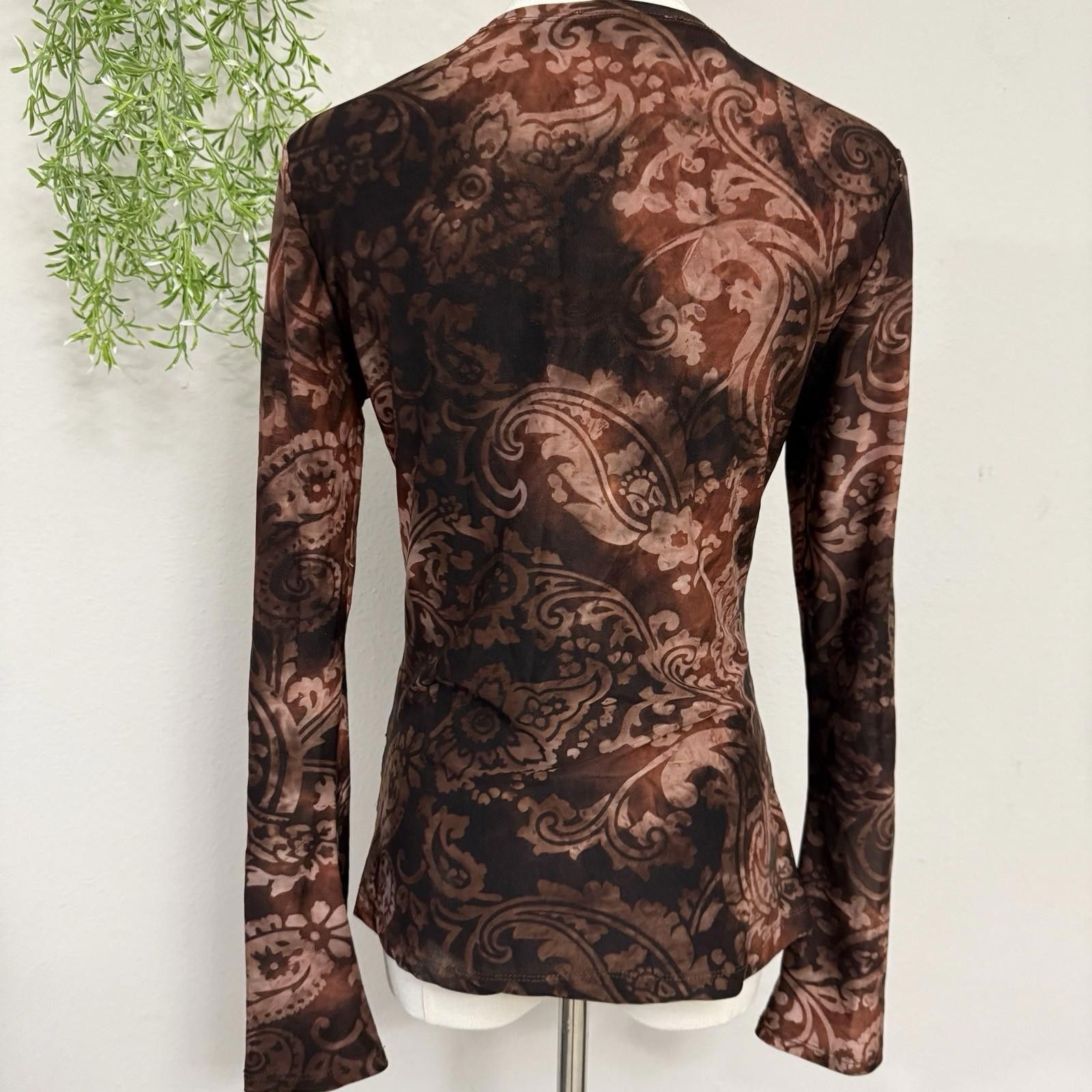 Designer Boho Indie Y2K Flared Sleeve Top Medium Size M / US 6-8 / IT 42-44 - 4 Thumbnail