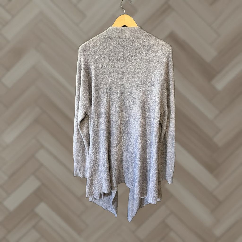 Soft Surroundings Soft Surroundings Cardigan Womens OSFA Gray Open Front Knit Sweatshirt Size ONE SIZE - 1 Thumbnail