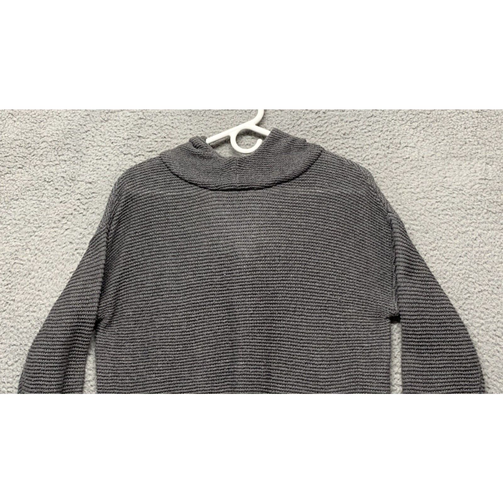 Vintage All in Motion Womens Gray Cropped Hooded Sweater Top XS 3" Slits NWOT Size XS / US 0-2 / IT 36-38 - 2 Thumbnail