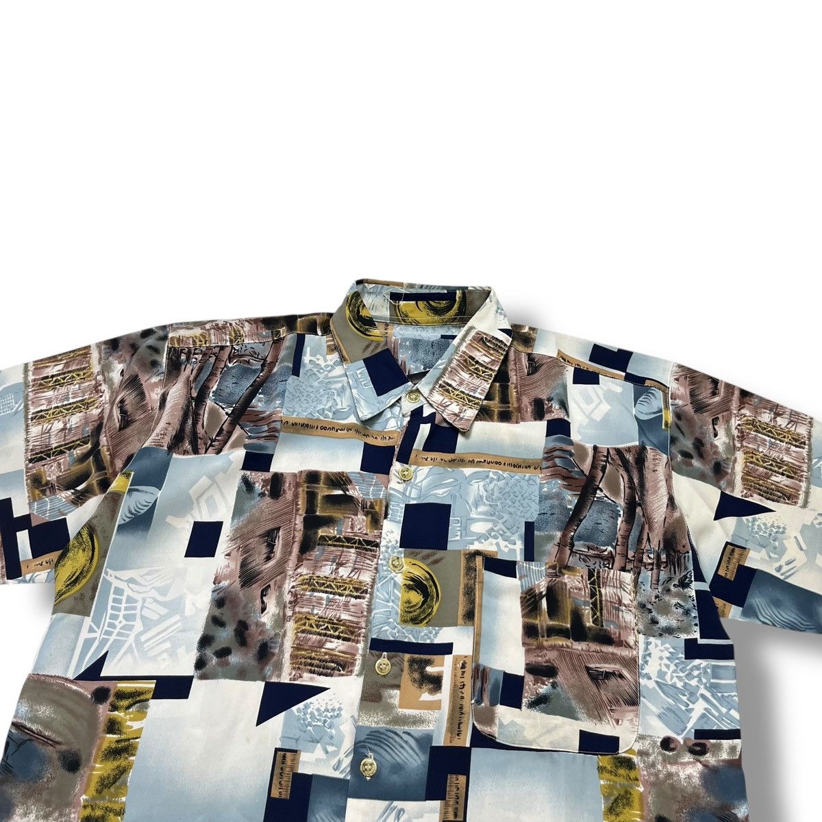 Kapital Abstract collage with geometric patterns Short Sleeve Shirt Size US L / EU 52-54 / 3 - 2 Thumbnail