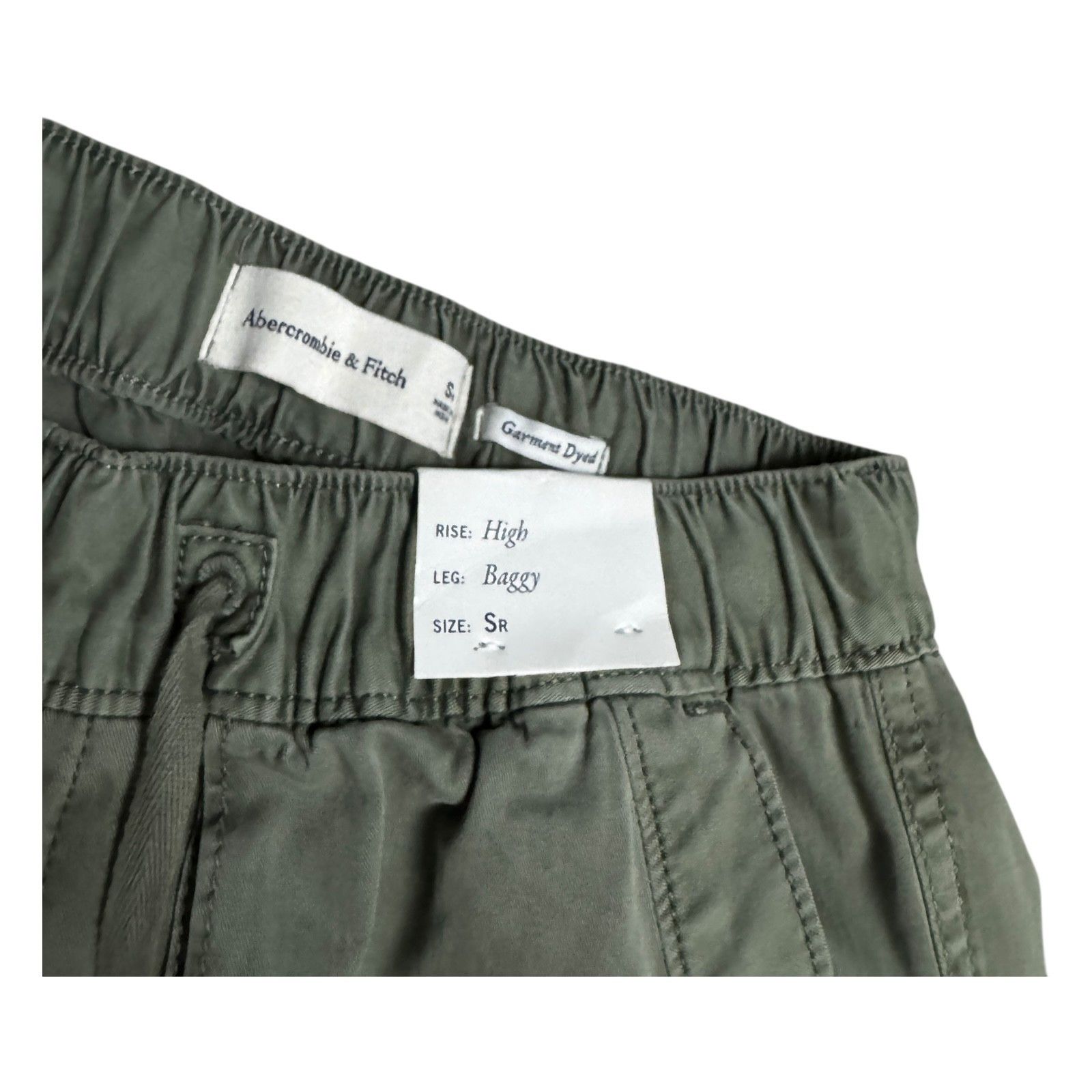 Abercrombie & Fitch ABERCROMBIE & FITCH High Rise BAGGY Cargo Wide Pants NWT S Size 28" / US 6 / IT 42 - 7 Thumbnail