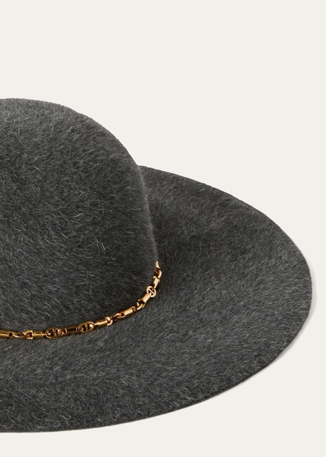 Loro Piana o1srvl11e0325 FAN4626 Size: OS / Evie Hat / Cap in Dark Grey Size ONE SIZE - 3 Thumbnail