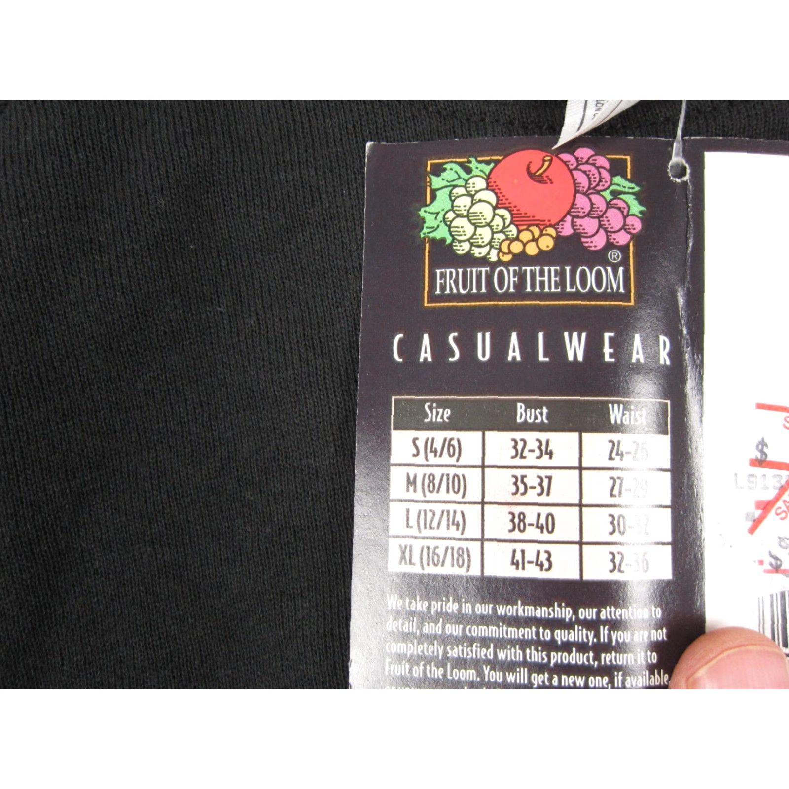 Fruit Of The Loom VINTAGE Fruit of the Loom Sweatshirt Womens XL Black Pullover Regular Logo 90s Gift? Size XL / US 12-14 / IT 48-50 - 4 Thumbnail